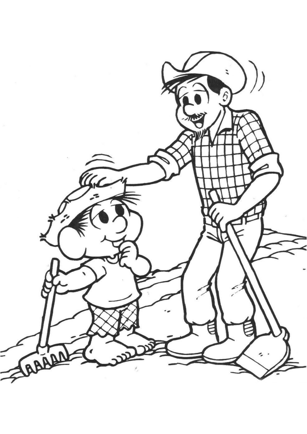 Desenho para Colorir Chico Bento