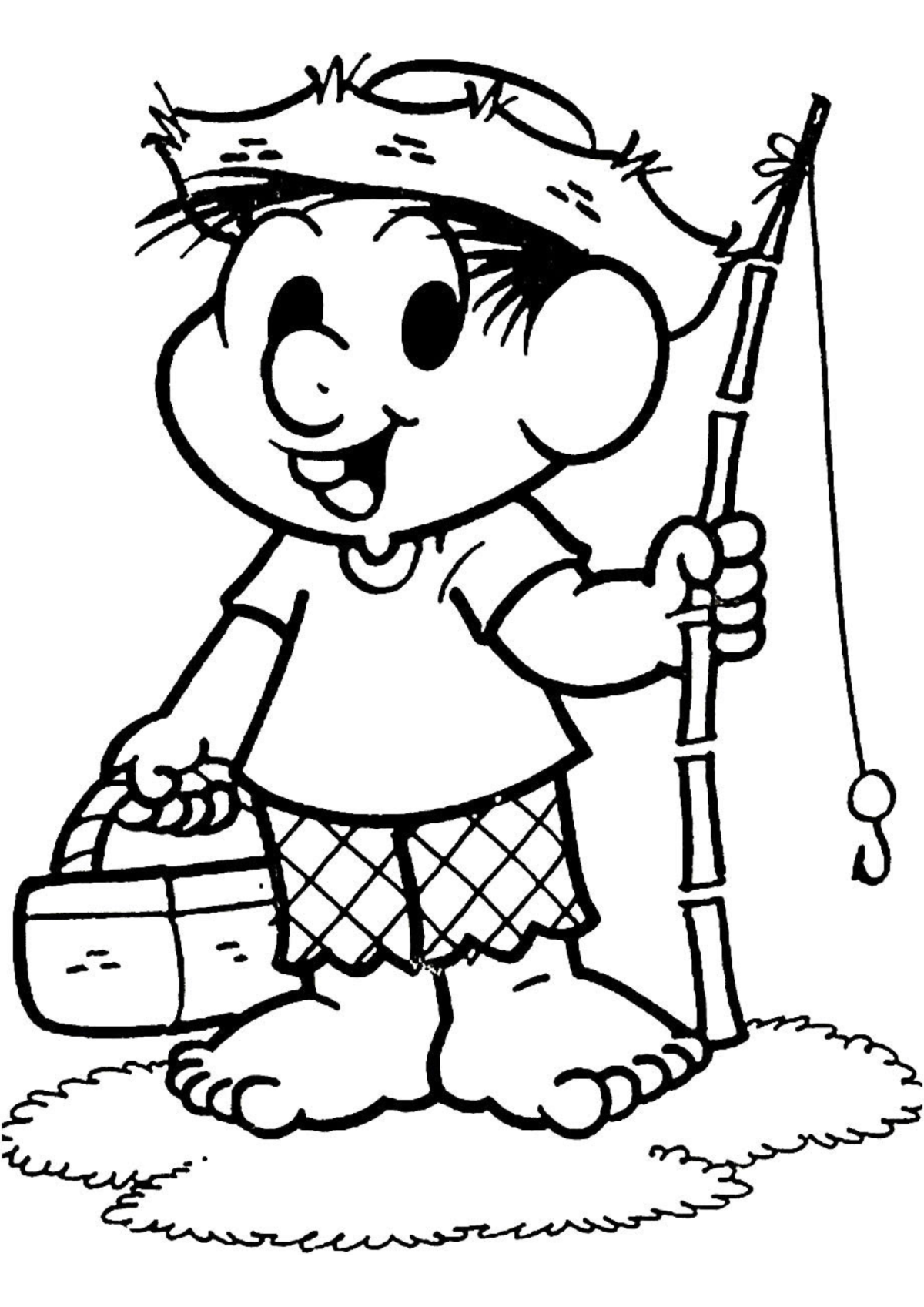Desenho para Colorir Chico Bento