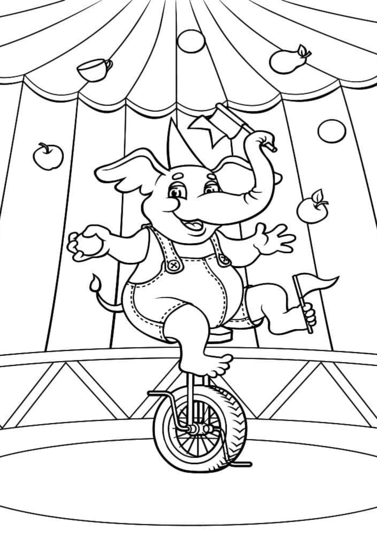 Desenho para Colorir Circo