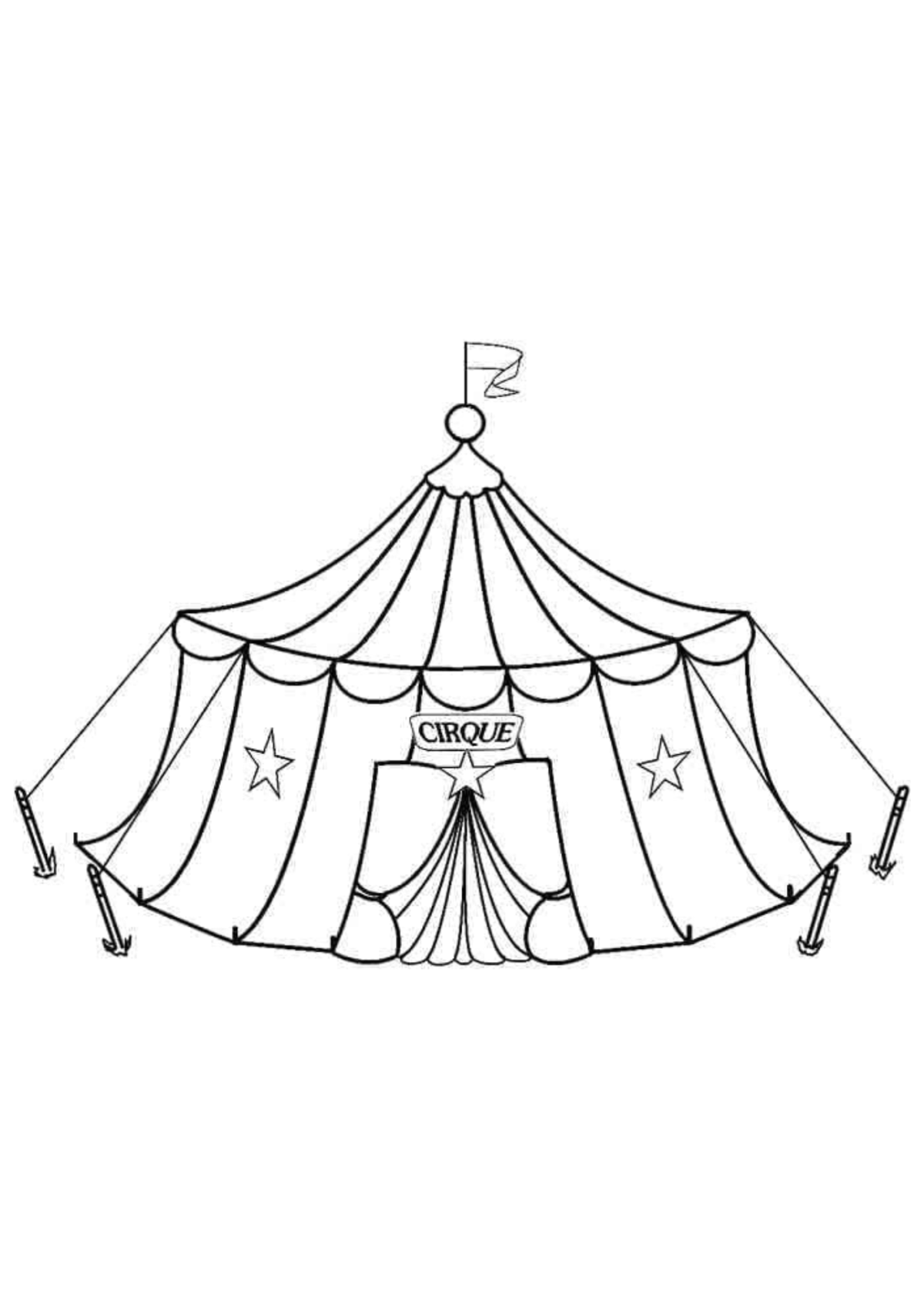 Desenho para Colorir Circo