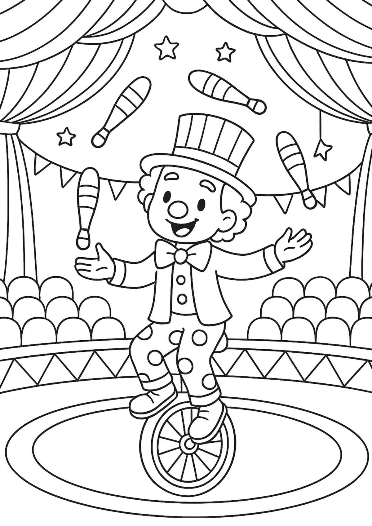 Desenho para Colorir Circo