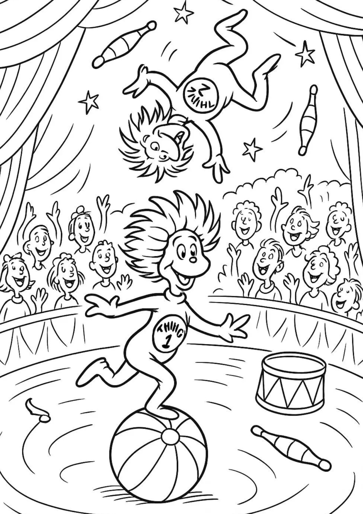 Desenho para Colorir Circo