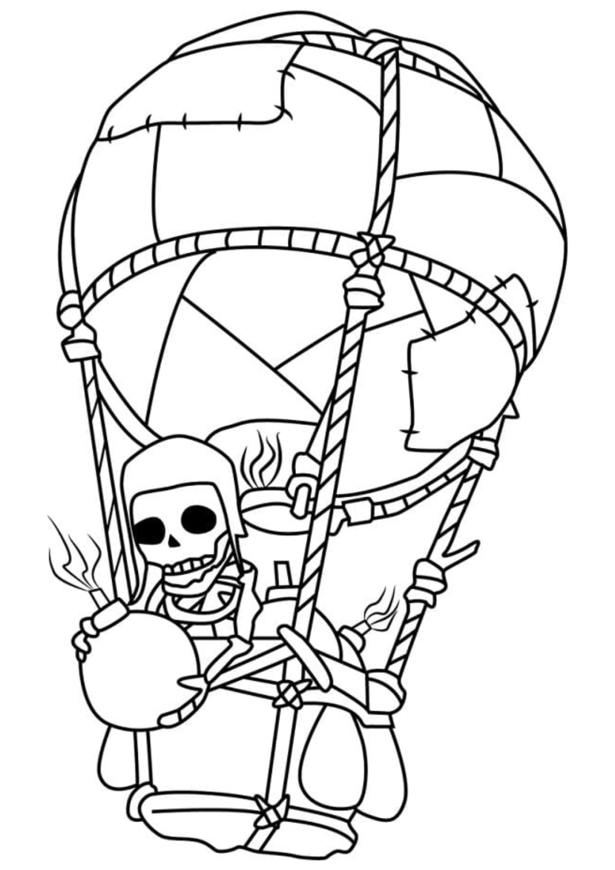 Desenho para Colorir Clash of Clans