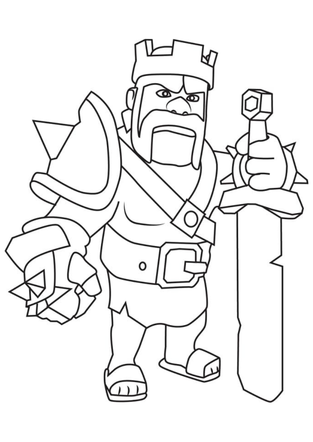 Desenho para Colorir Clash of Clans