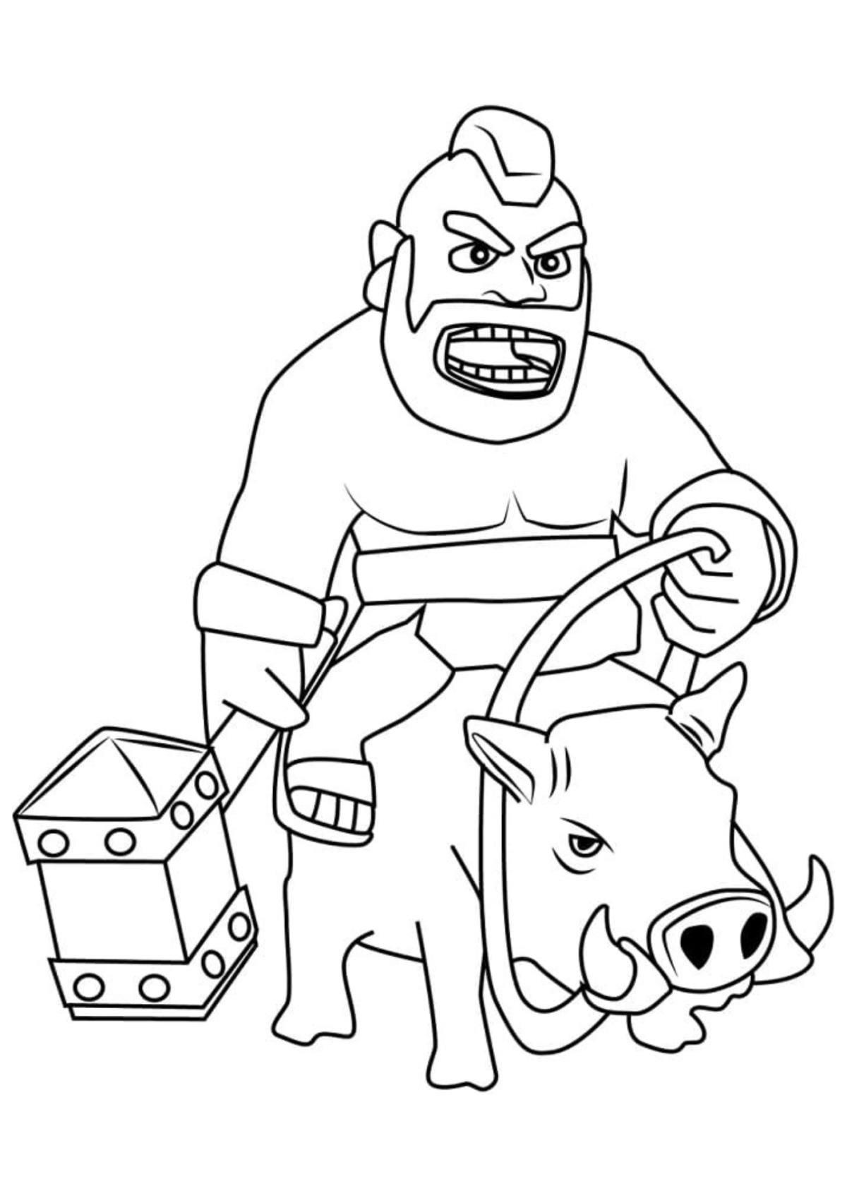Desenho para Colorir Clash of Clans