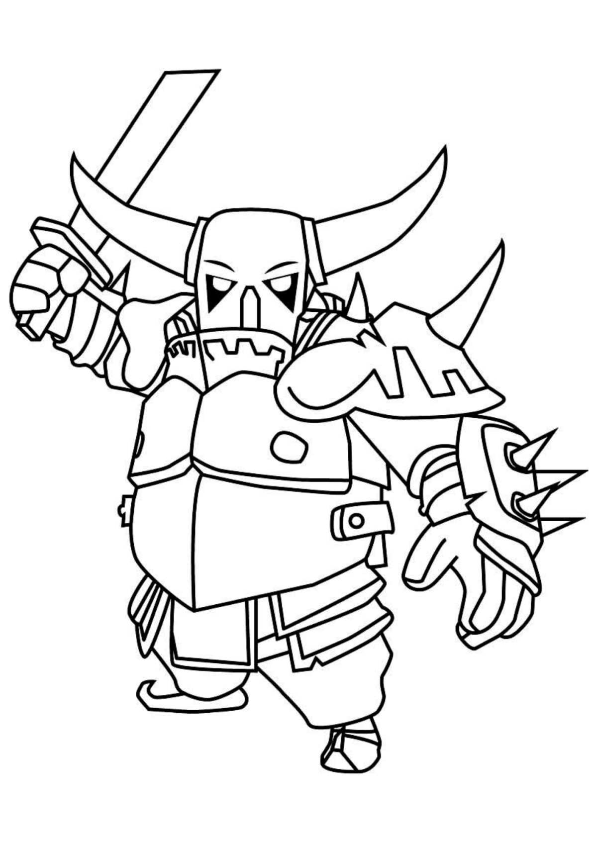 Desenho para Colorir Clash of Clans