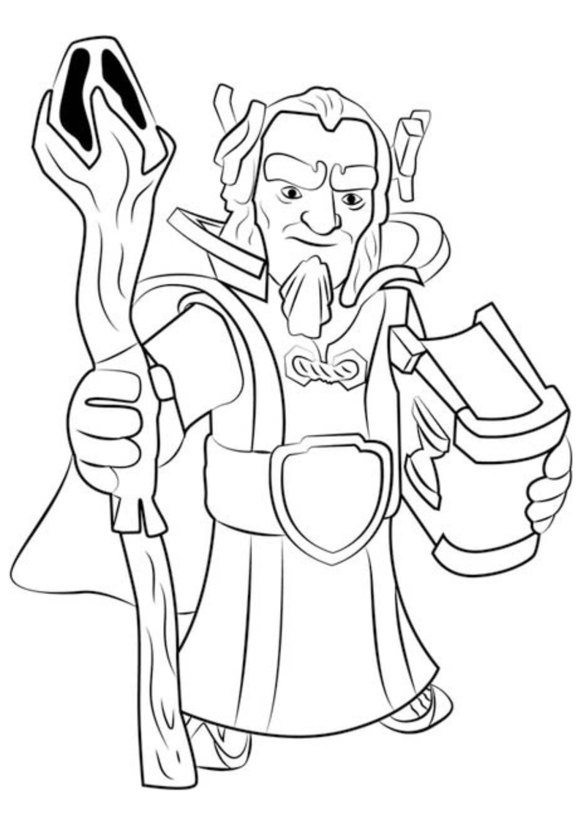 Desenho para Colorir Clash of Clans