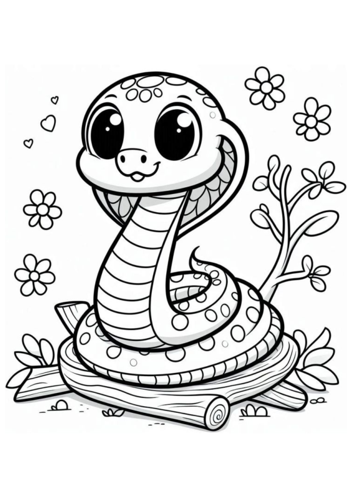 Desenho para Colorir Cobra