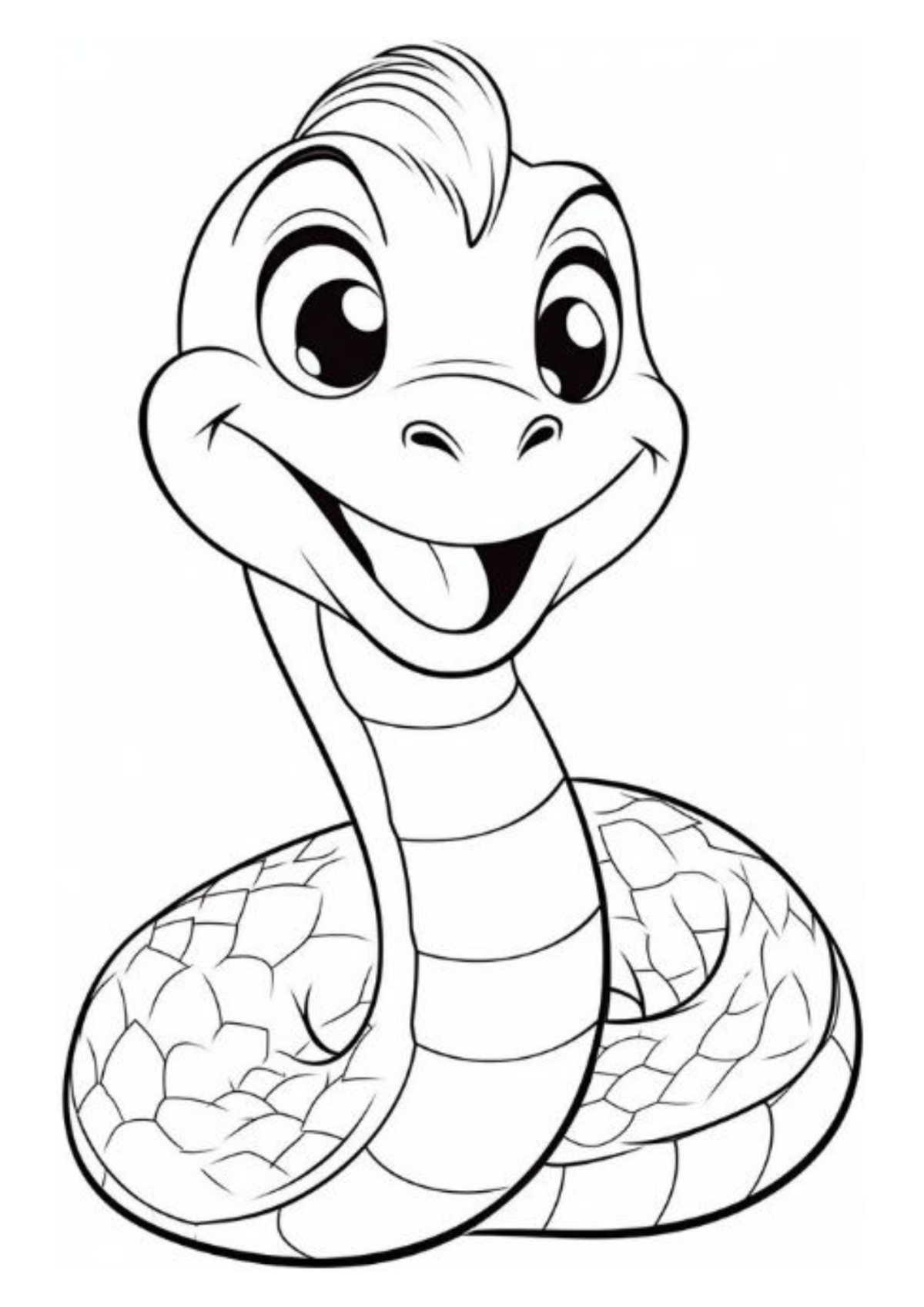 Desenho para Colorir Cobra