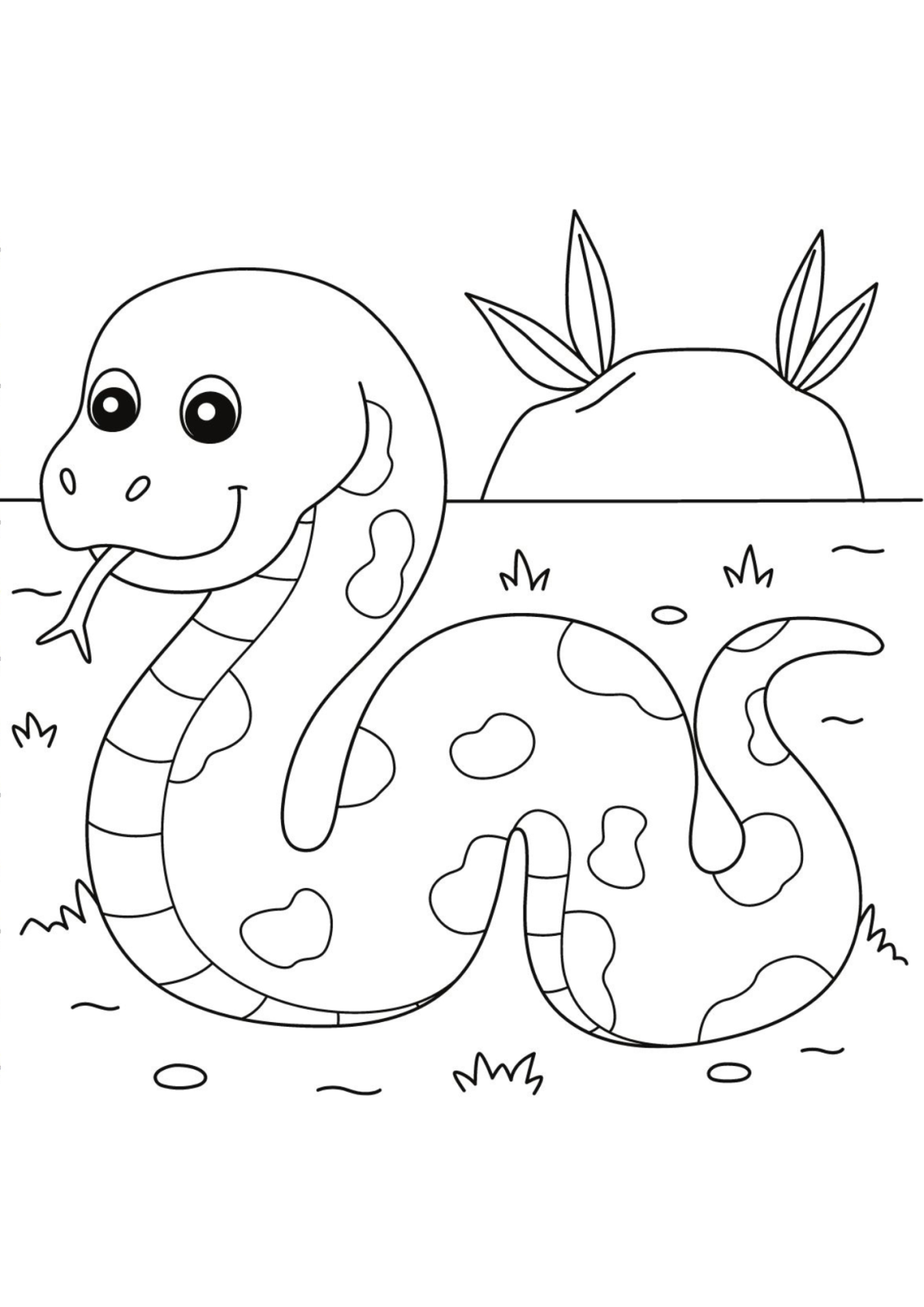 Desenho para Colorir Cobra