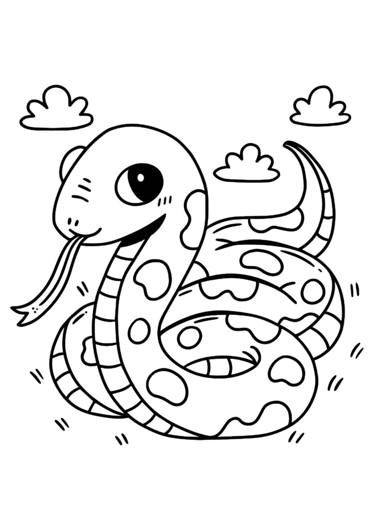 Desenho para Colorir Cobra