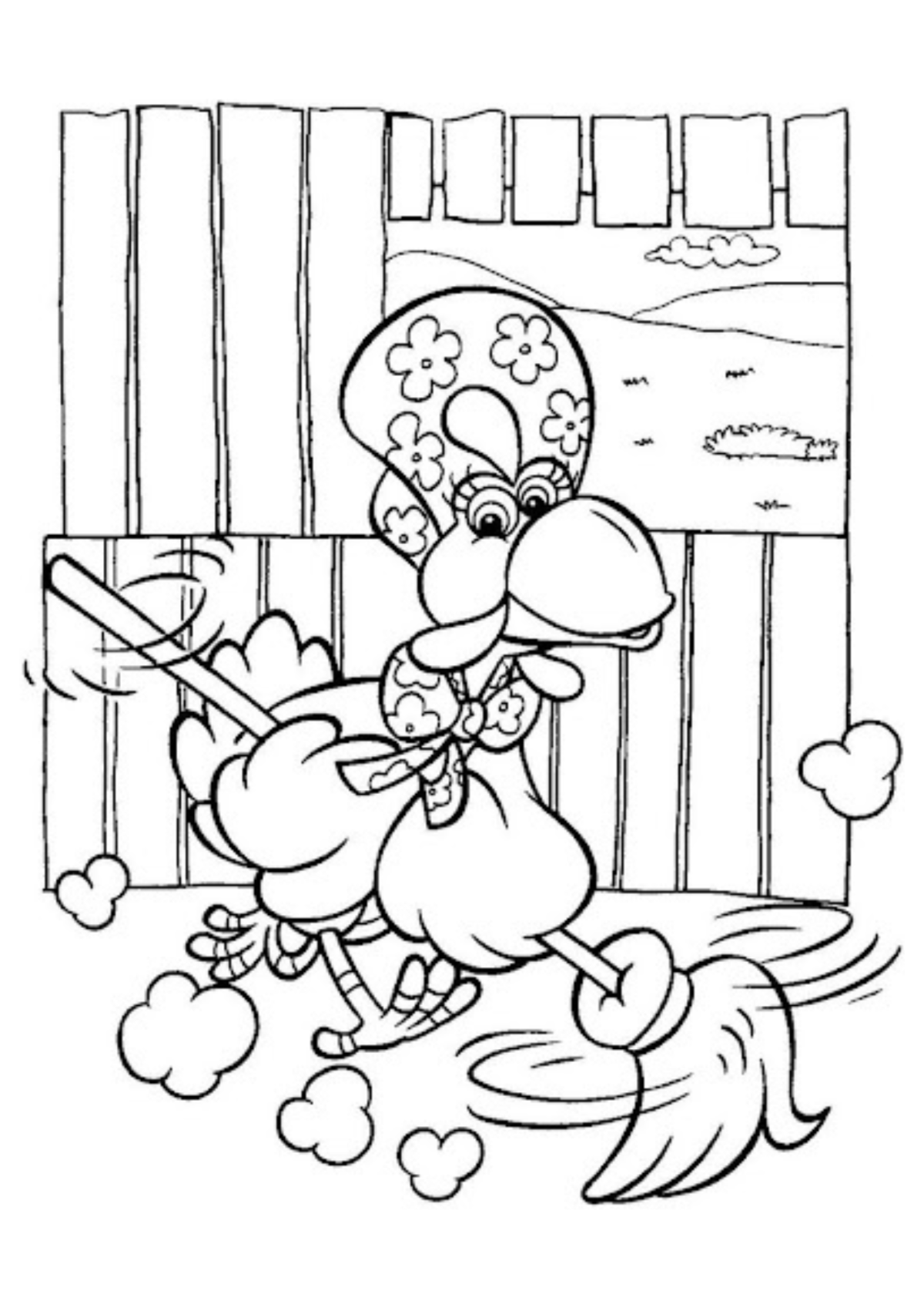 Desenho para Colorir Cocoricó