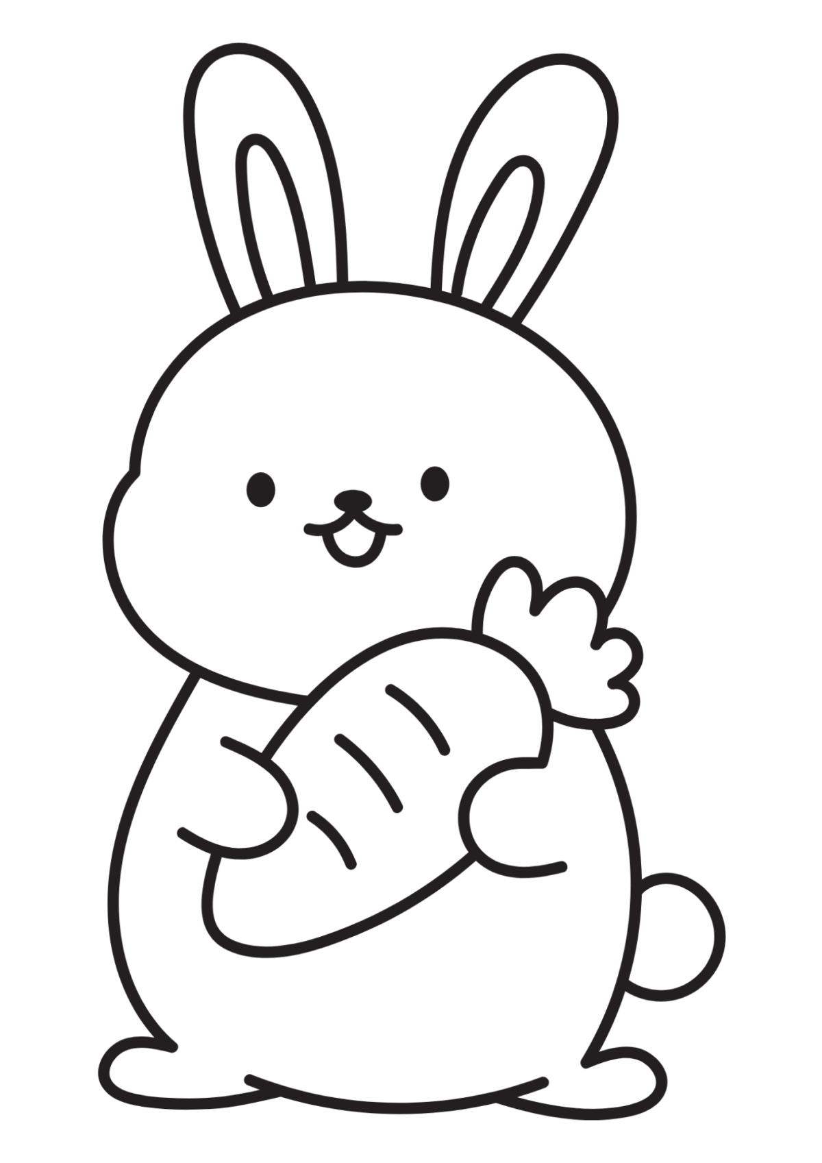 Desenho para Colorir Coelho