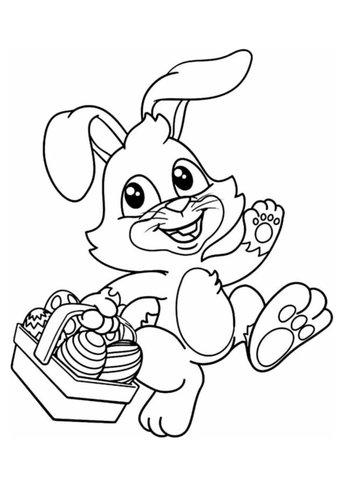 Desenho para Colorir Coelho