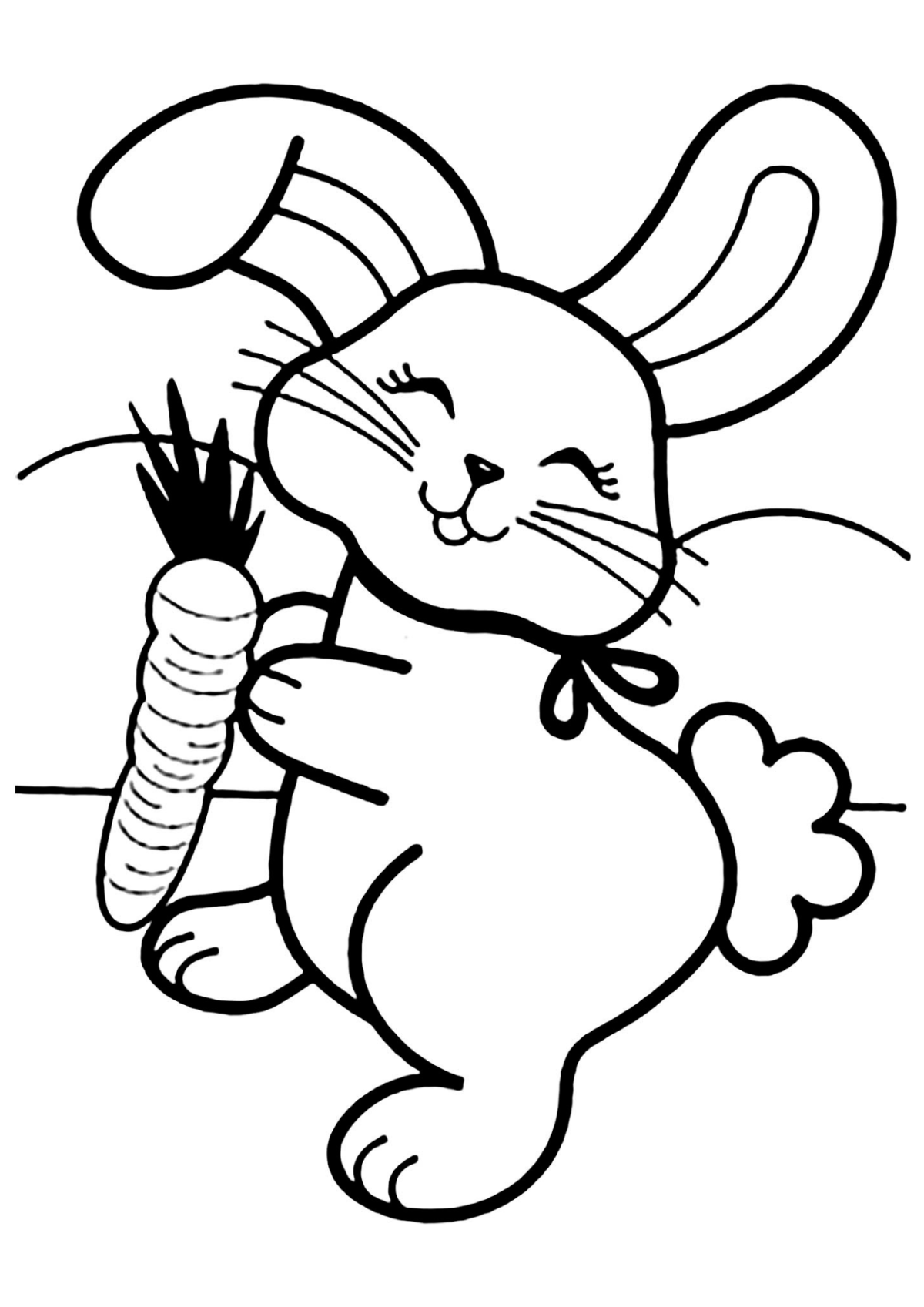Desenho para Colorir Coelho