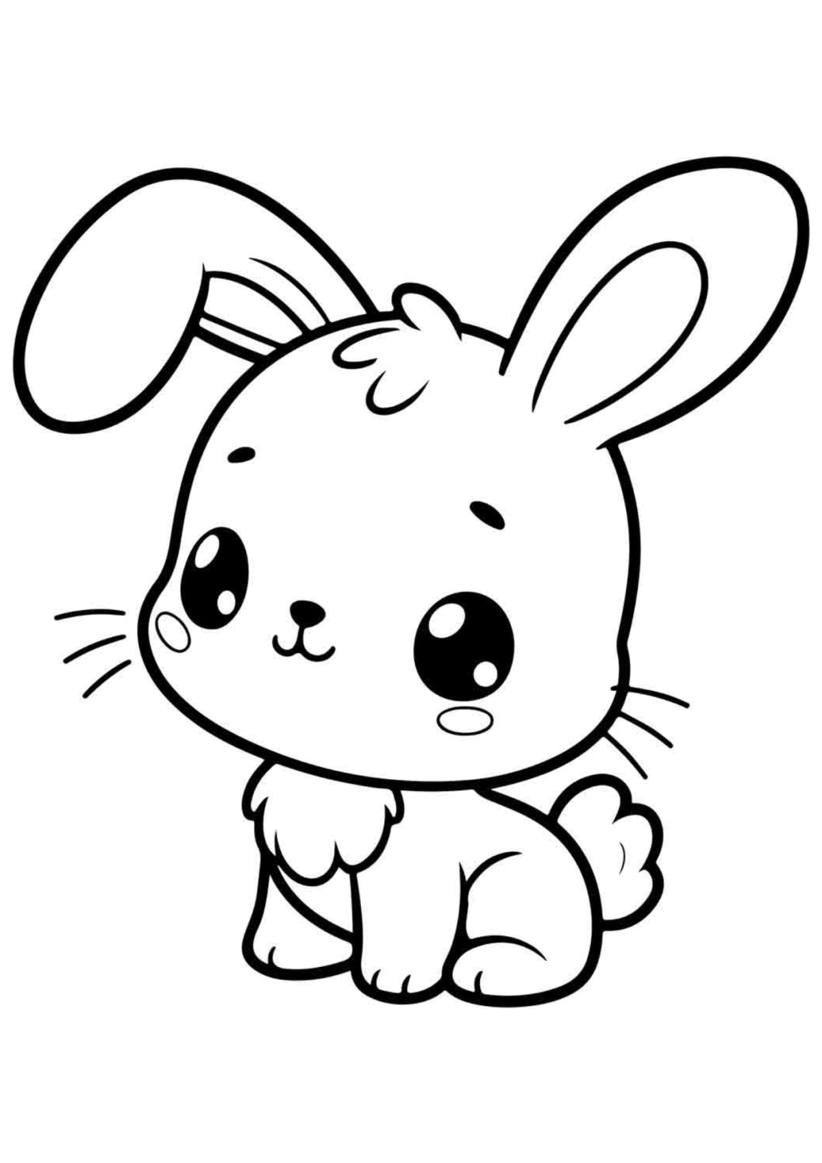 Desenho para Colorir Coelho