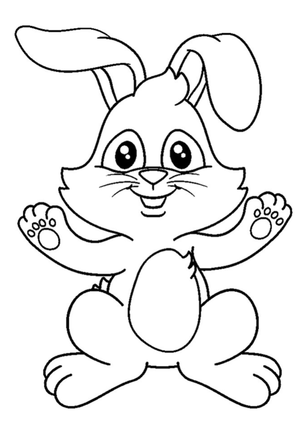 Desenho para Colorir Coelho