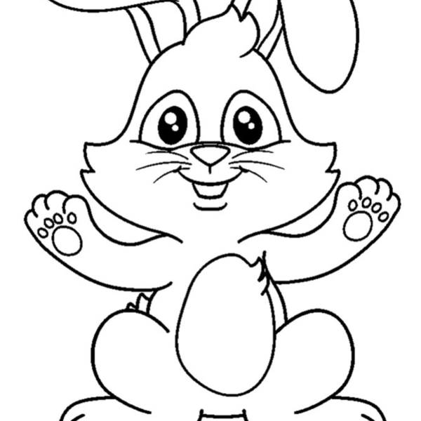 Desenho para Colorir Coelho
