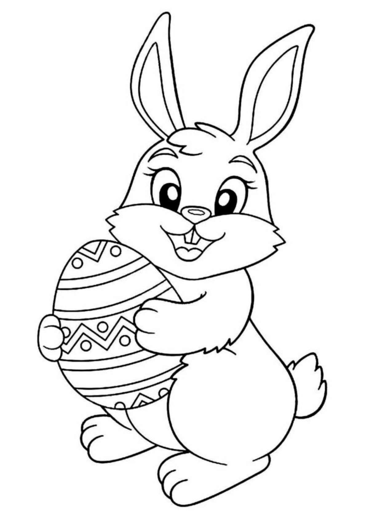 Desenho para Colorir Coelho