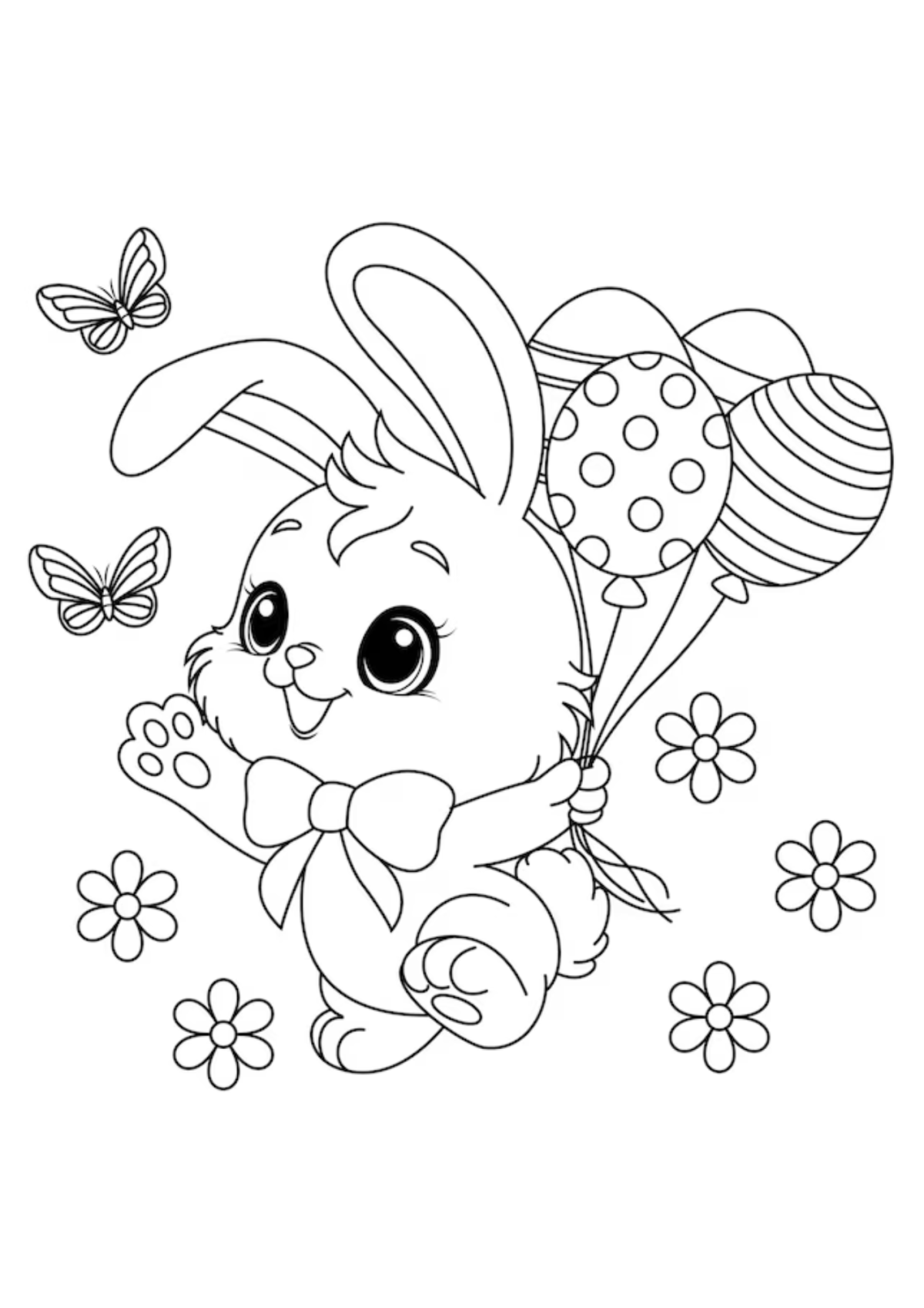 Desenho para Colorir Coelho
