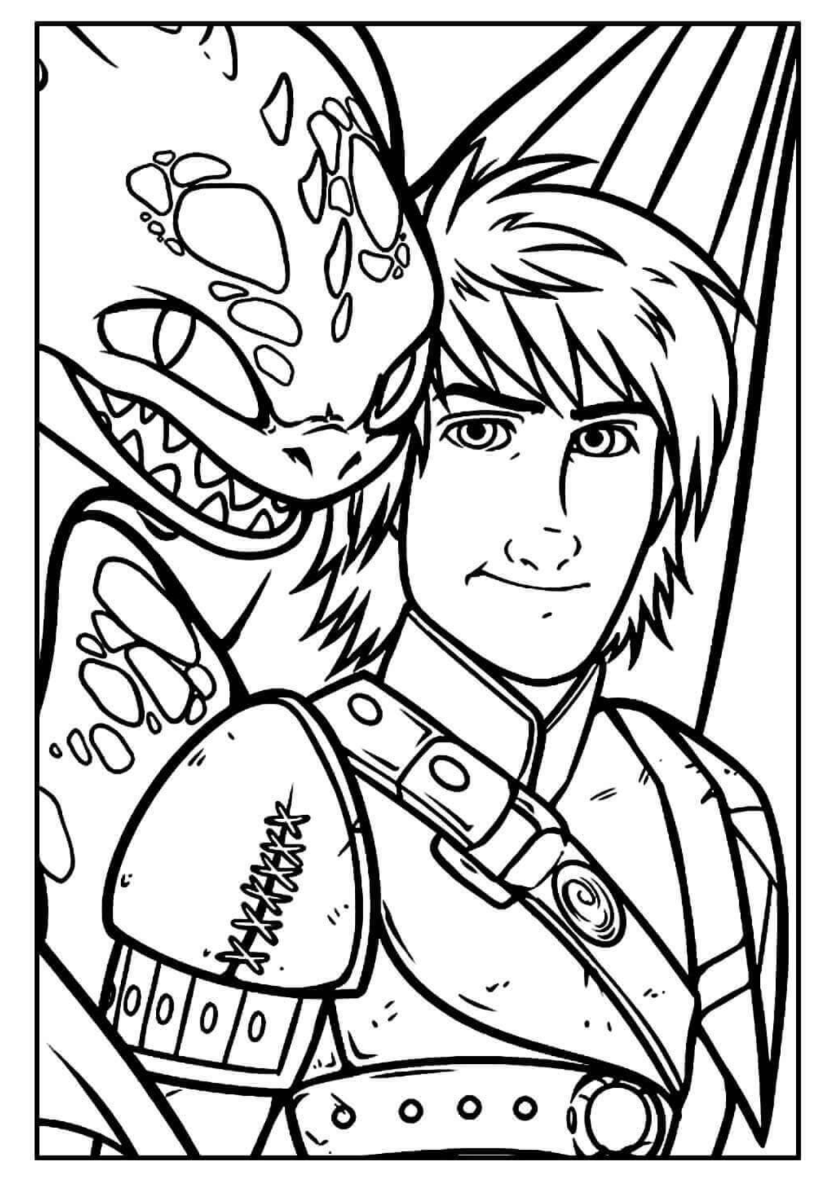 Desenho para Colorir Como Treinar o Seu Dragão