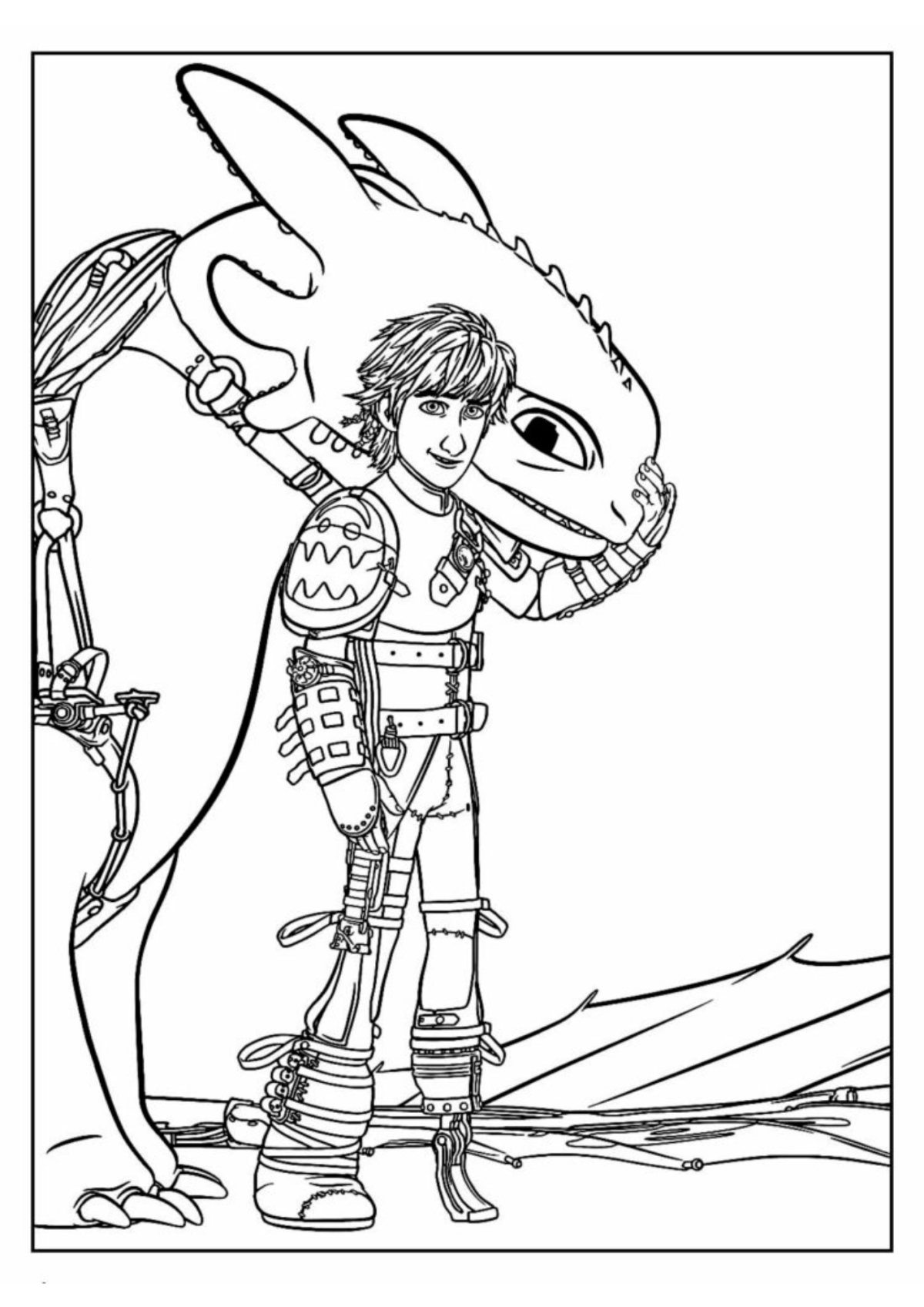 Desenho para Colorir Como Treinar o Seu Dragão