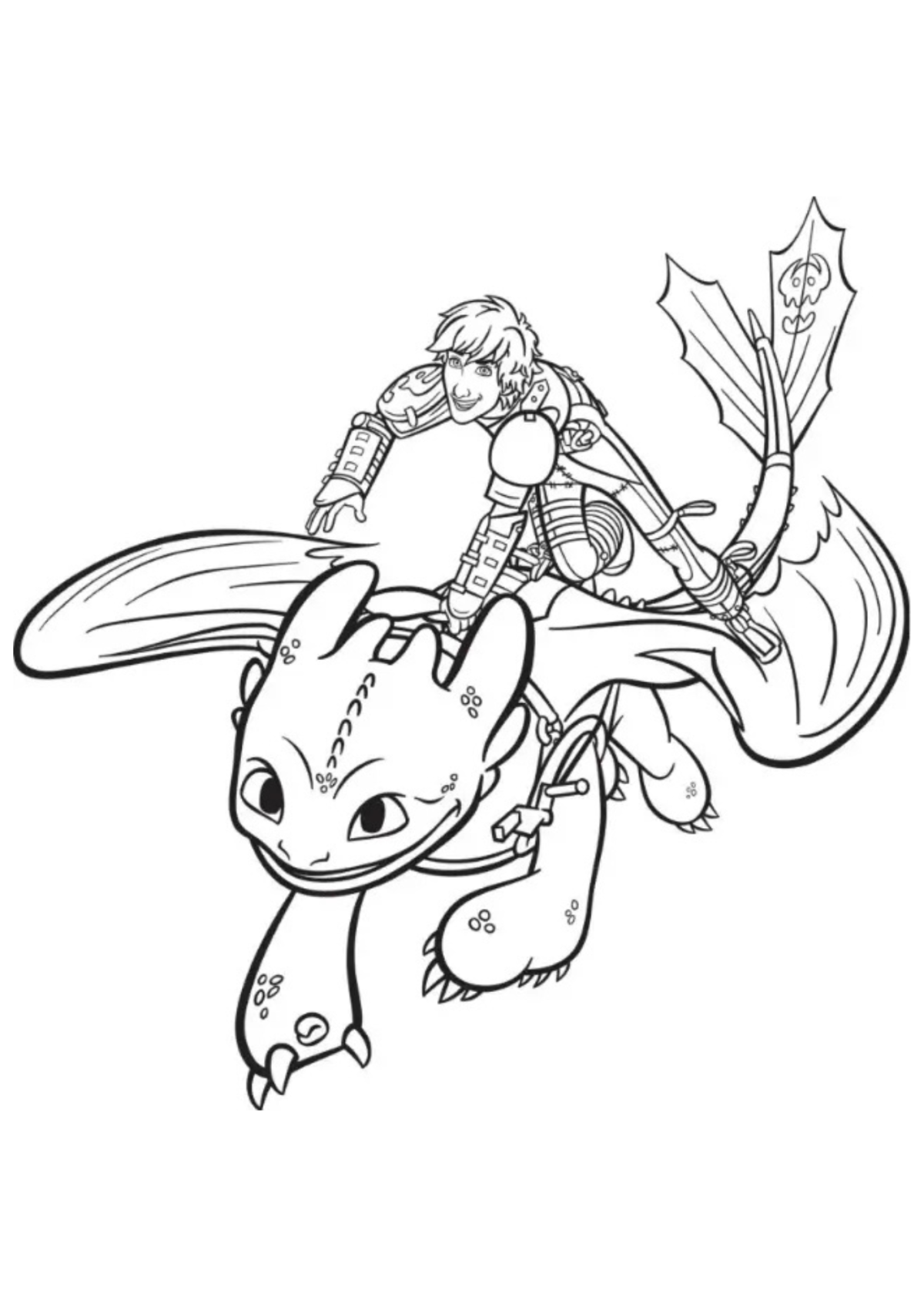 Desenho para Colorir Como Treinar o Seu Dragão