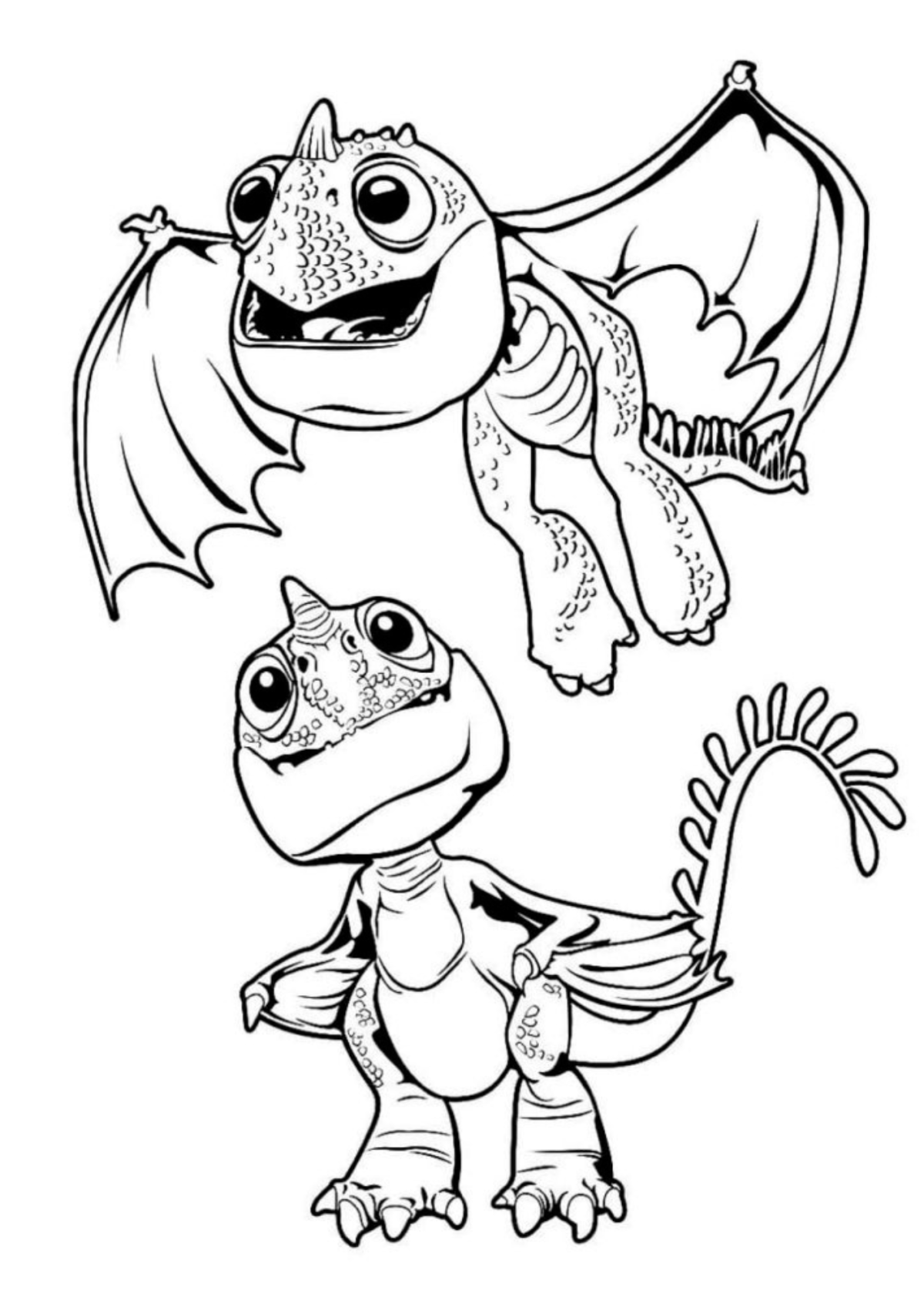 Desenho para Colorir Como Treinar o Seu Dragão
