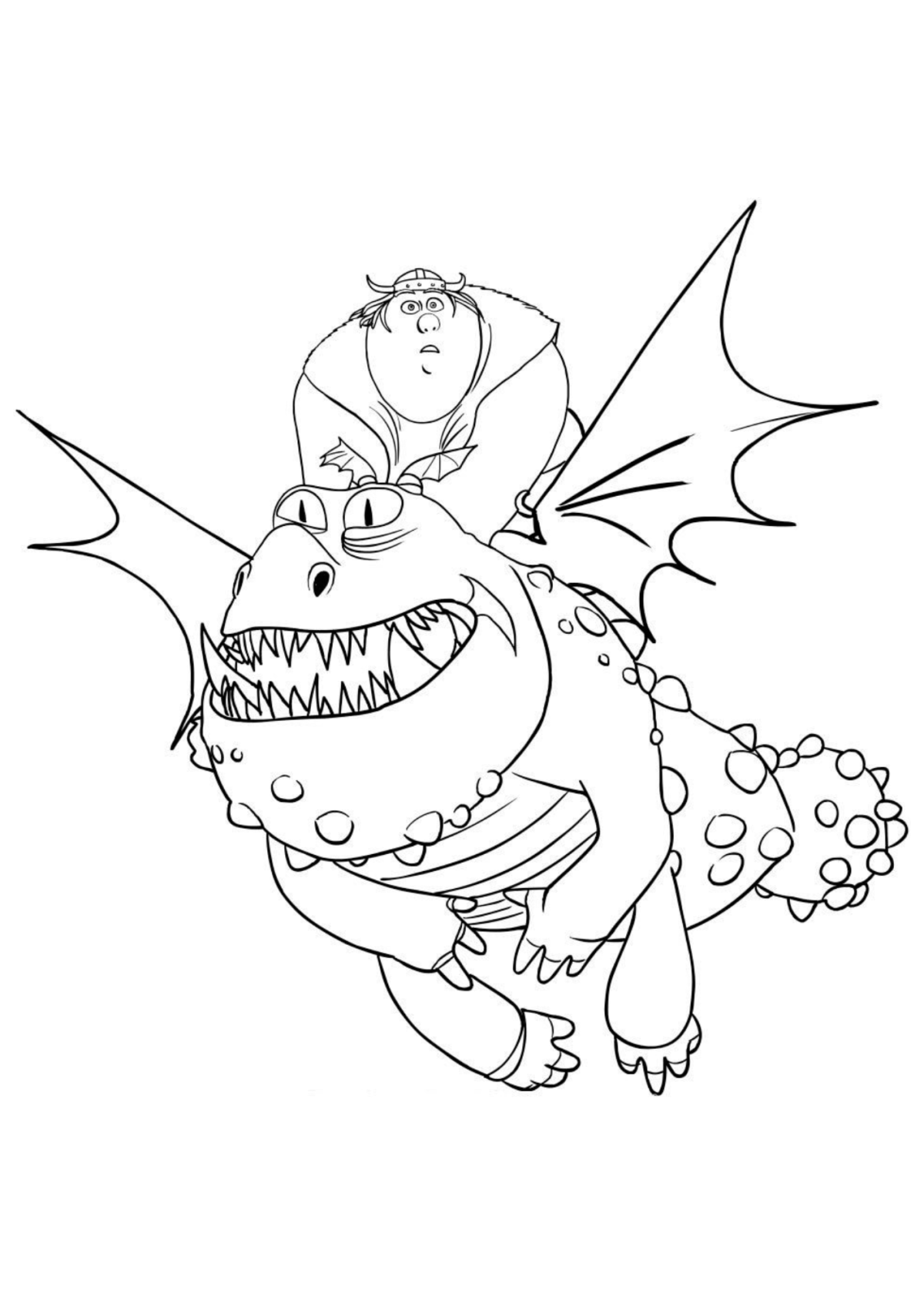 Desenho para Colorir Como Treinar o Seu Dragão