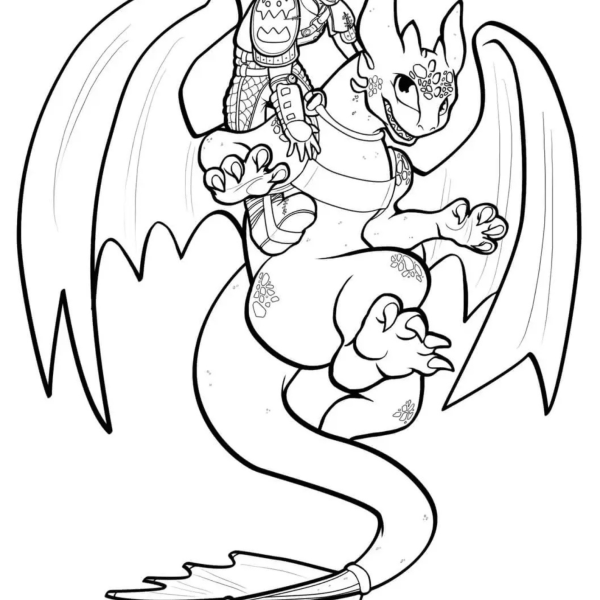 Desenho para Colorir Como Treinar o Seu Dragão