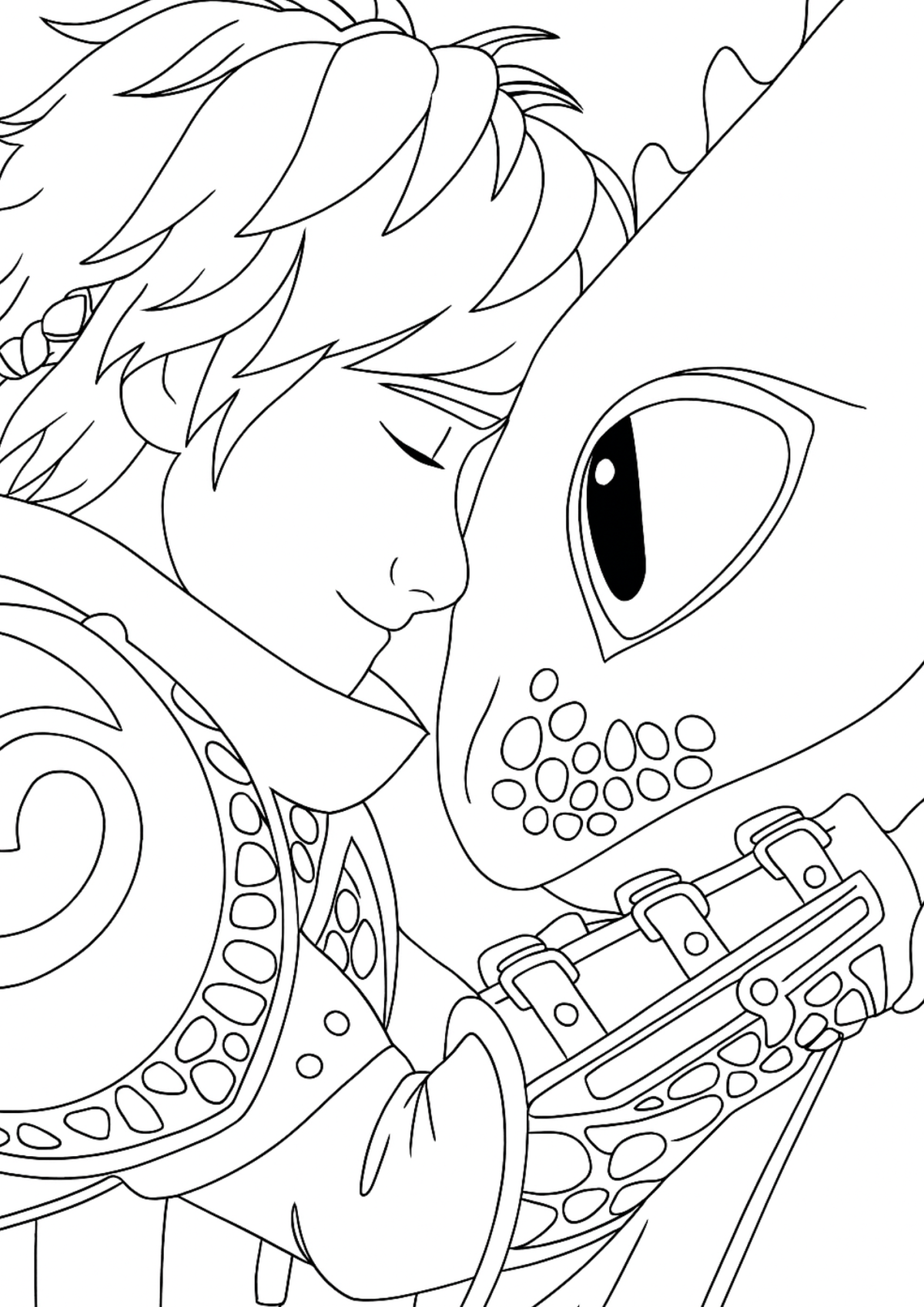 Desenho para Colorir Como Treinar o Seu Dragão
