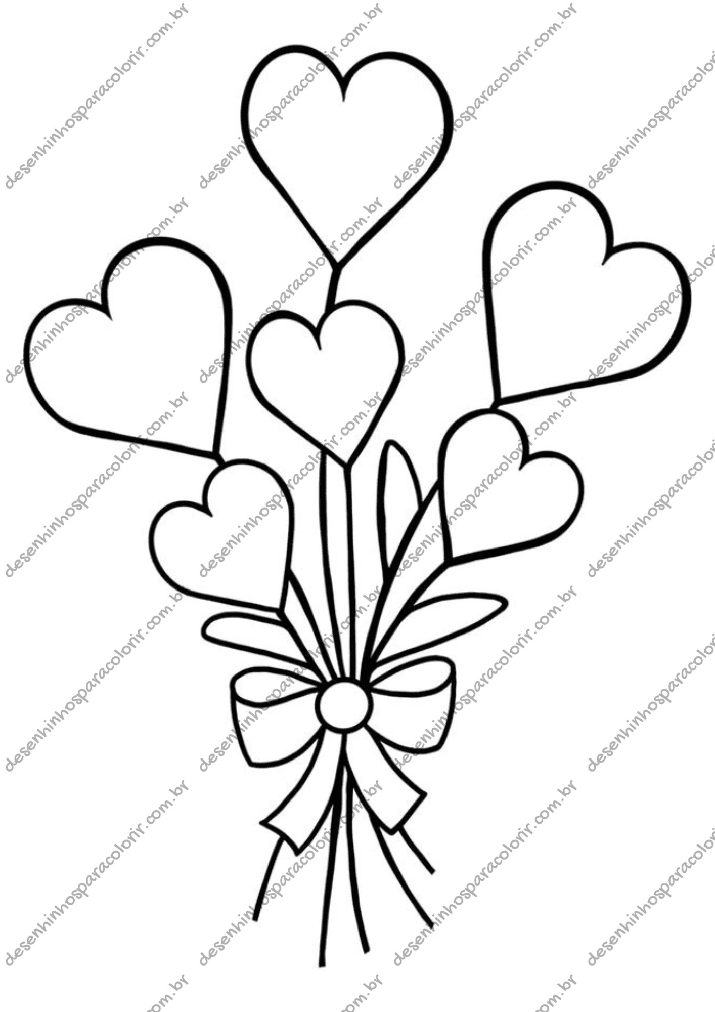 Desenho para Colorir Coração Desenho para Colorir Coração