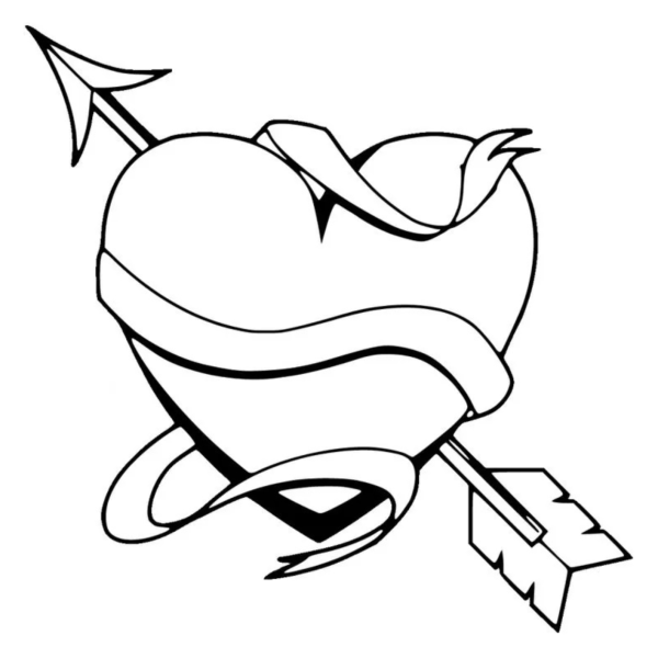 Desenho para Colorir Coração