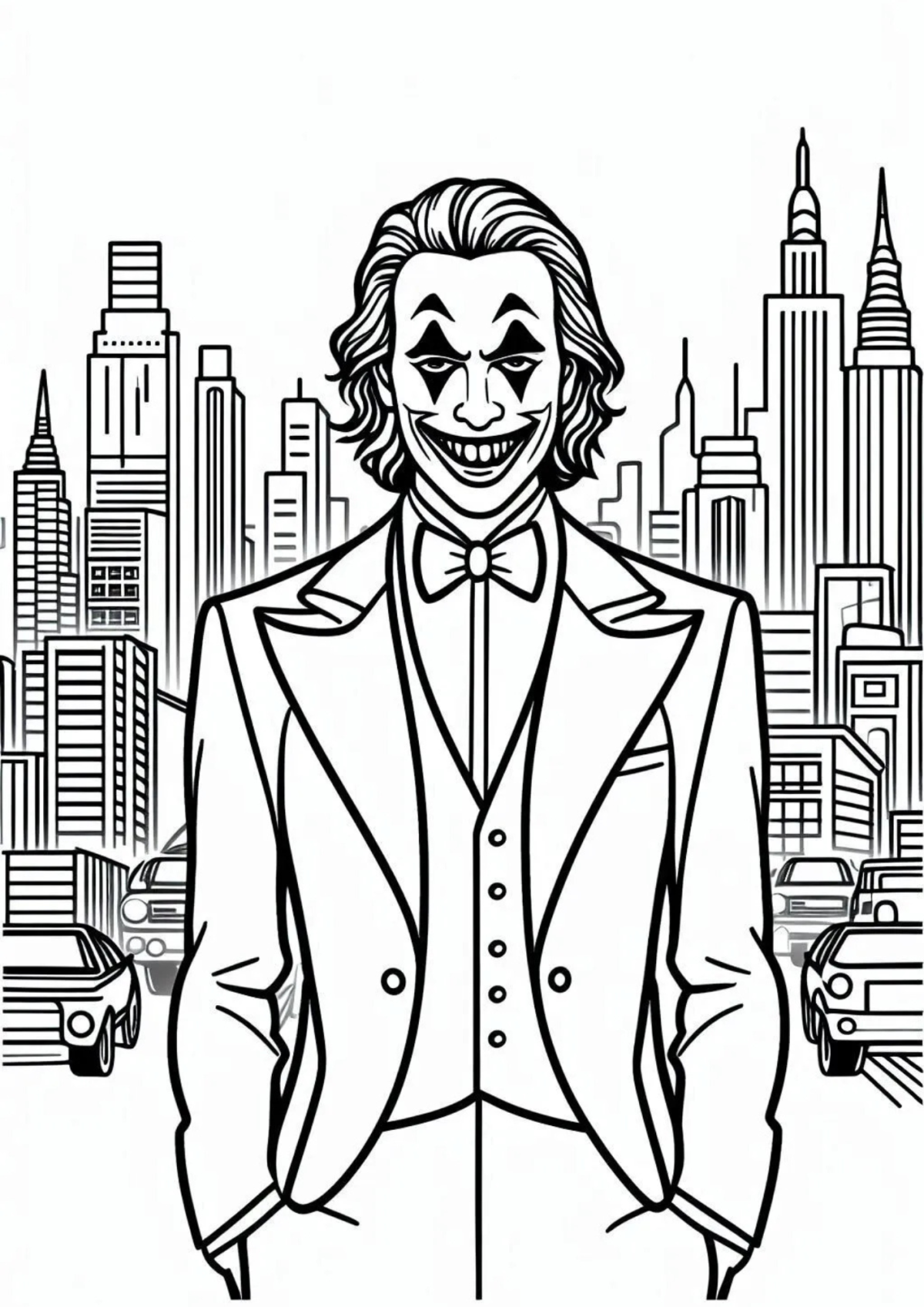 Desenho para Colorir Coringa