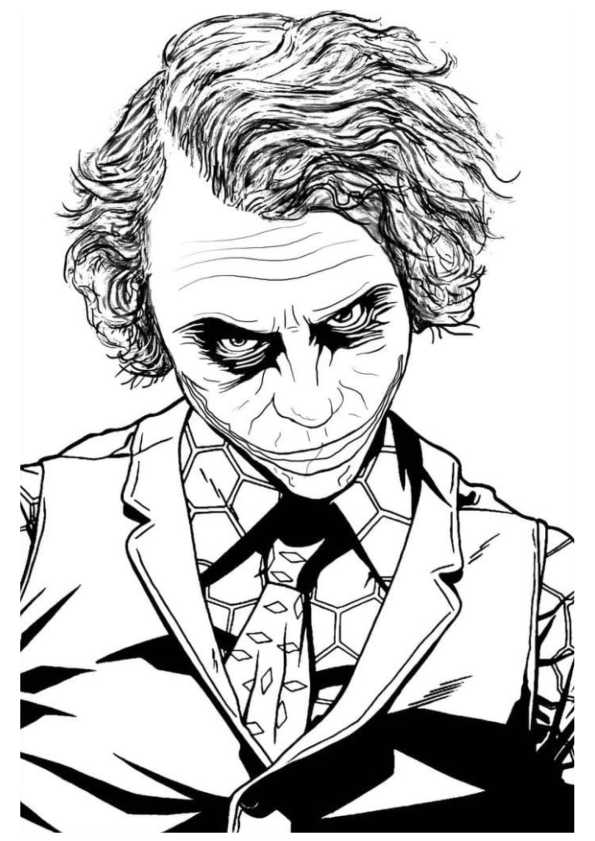 Desenho para Colorir Coringa