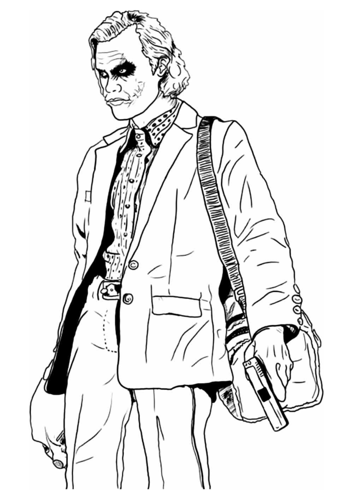 Desenho para Colorir Coringa