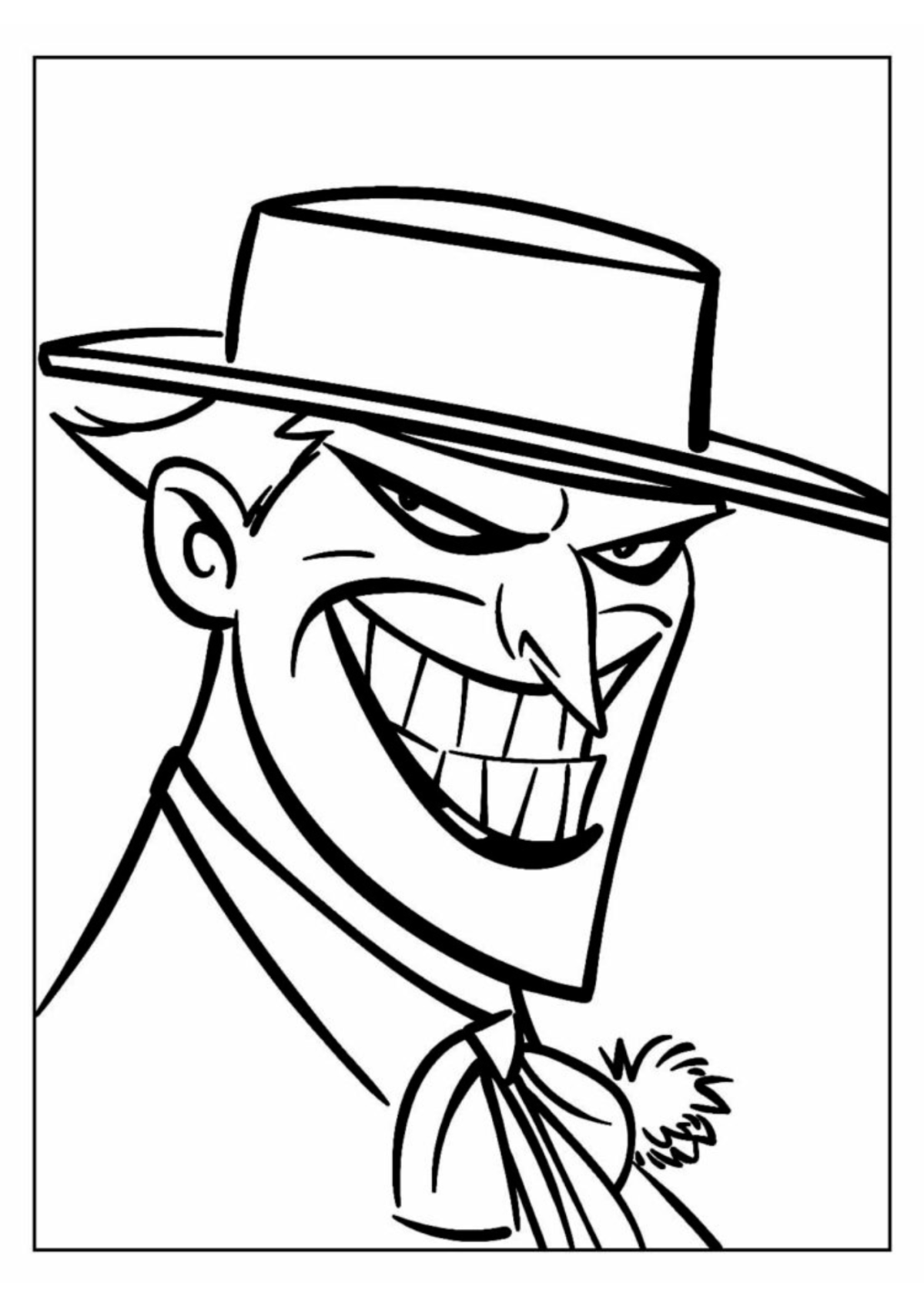 Desenho para Colorir Coringa