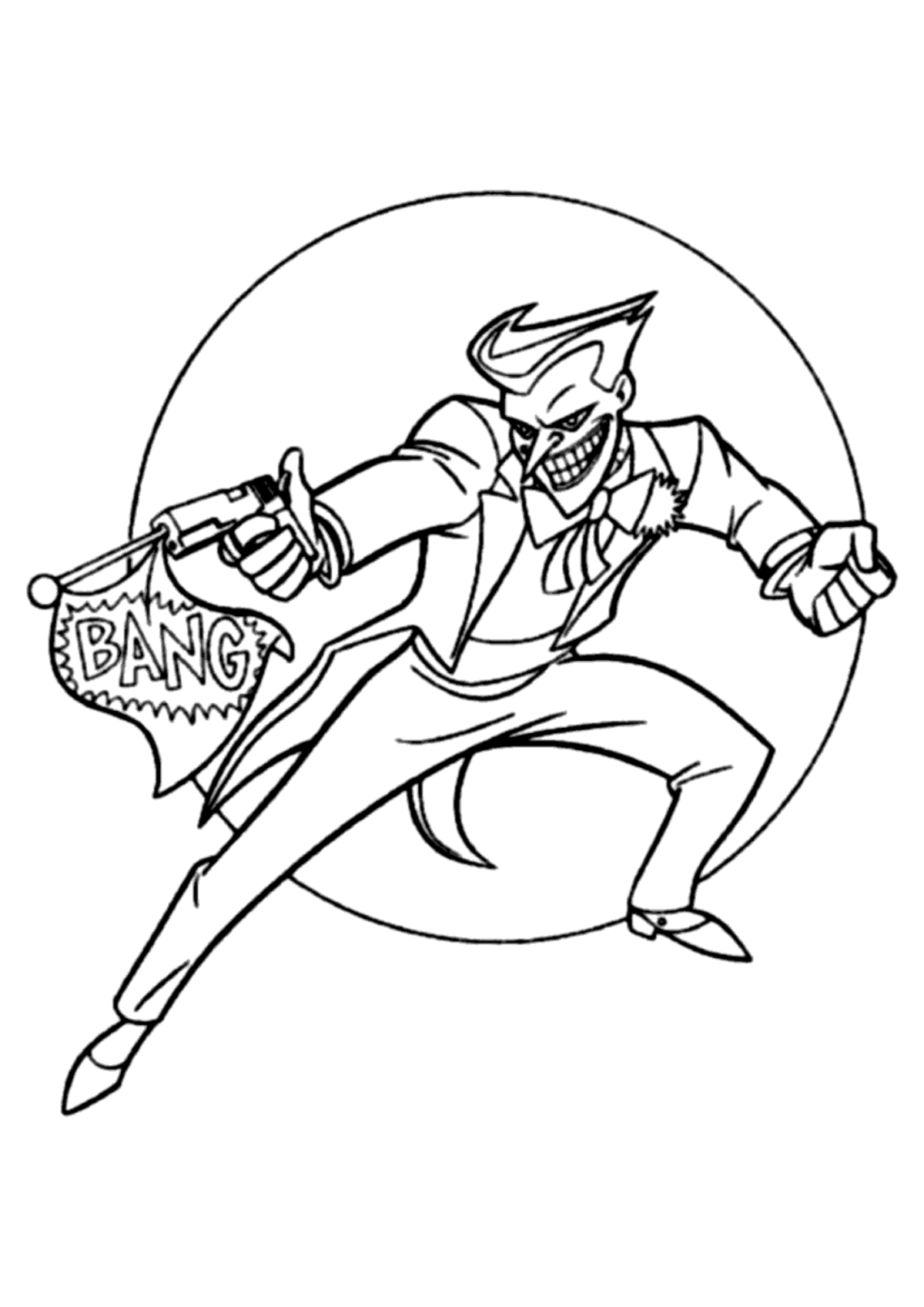 Desenho para Colorir Coringa