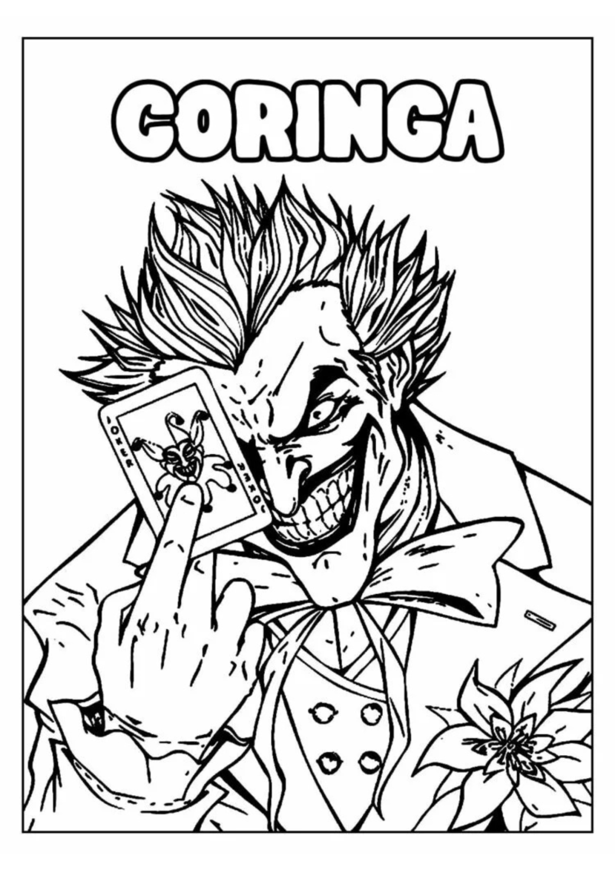 Desenho para Colorir Coringa