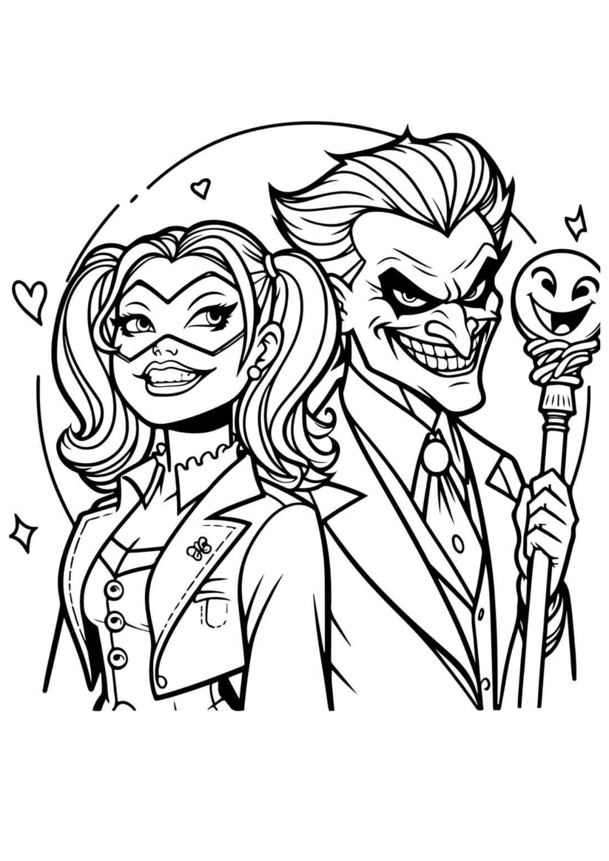 Desenho para Colorir Coringa