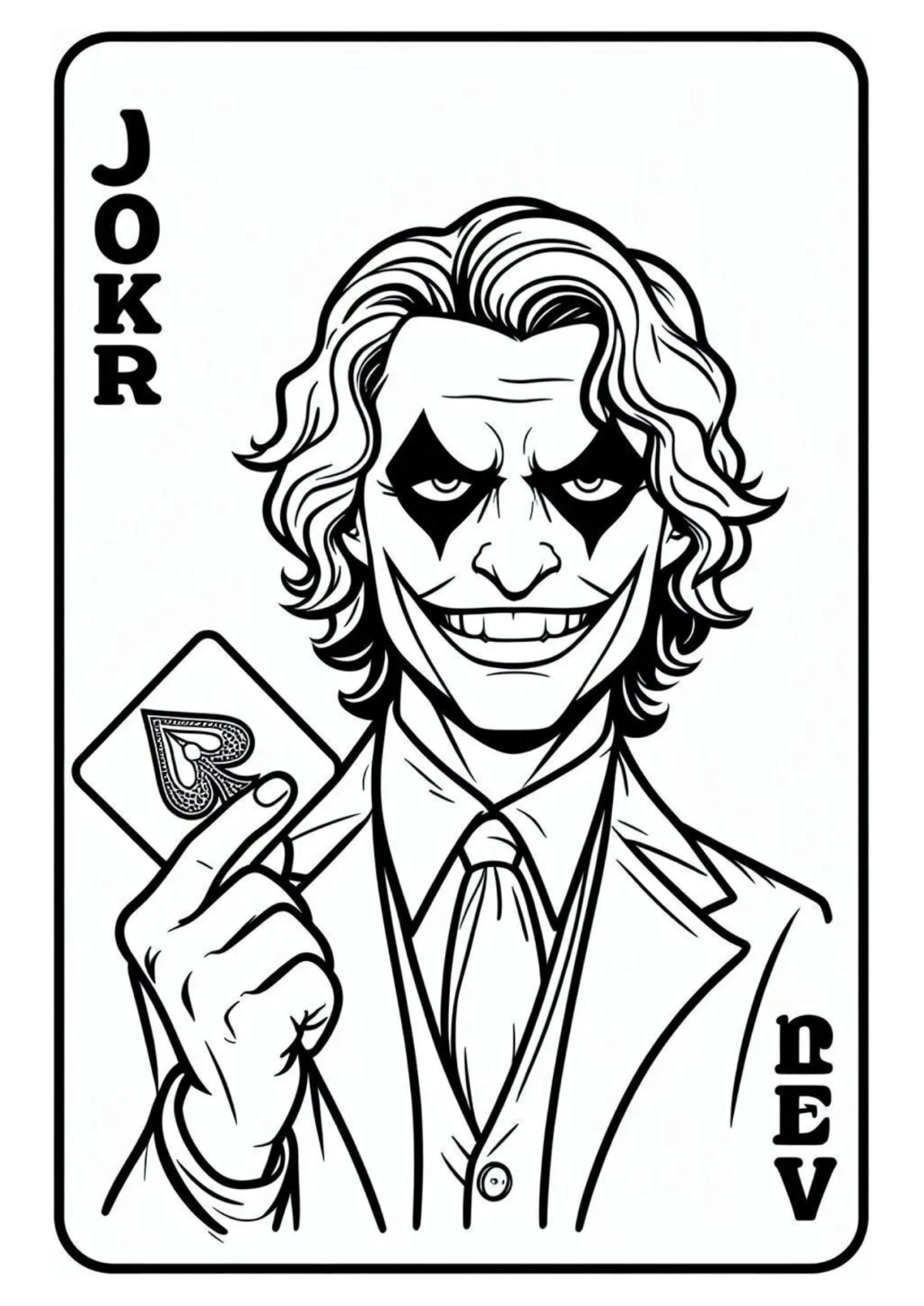 Desenho para Colorir Coringa