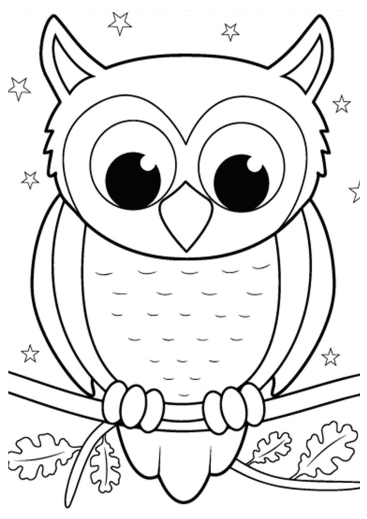 Desenho para Colorir Coruja