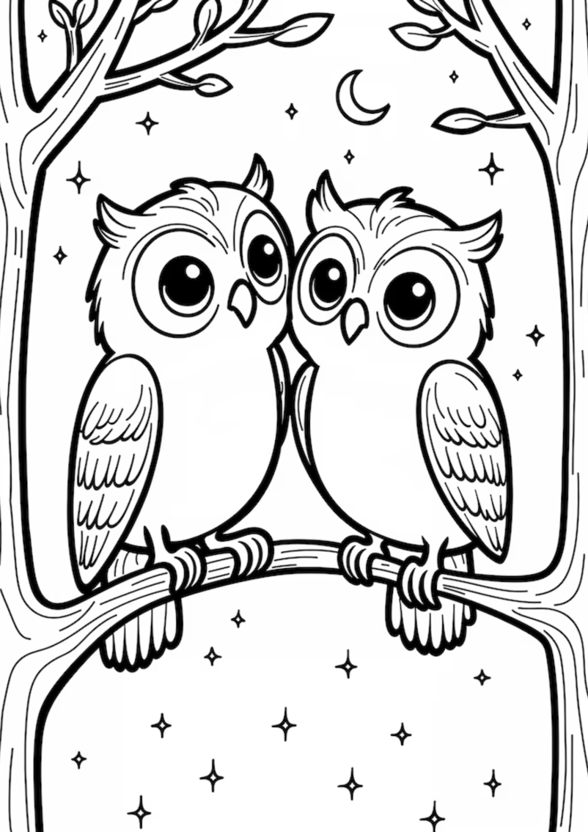 Desenho para Colorir Coruja