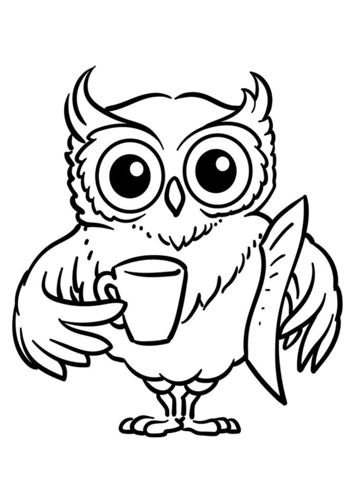 Desenho para Colorir Coruja