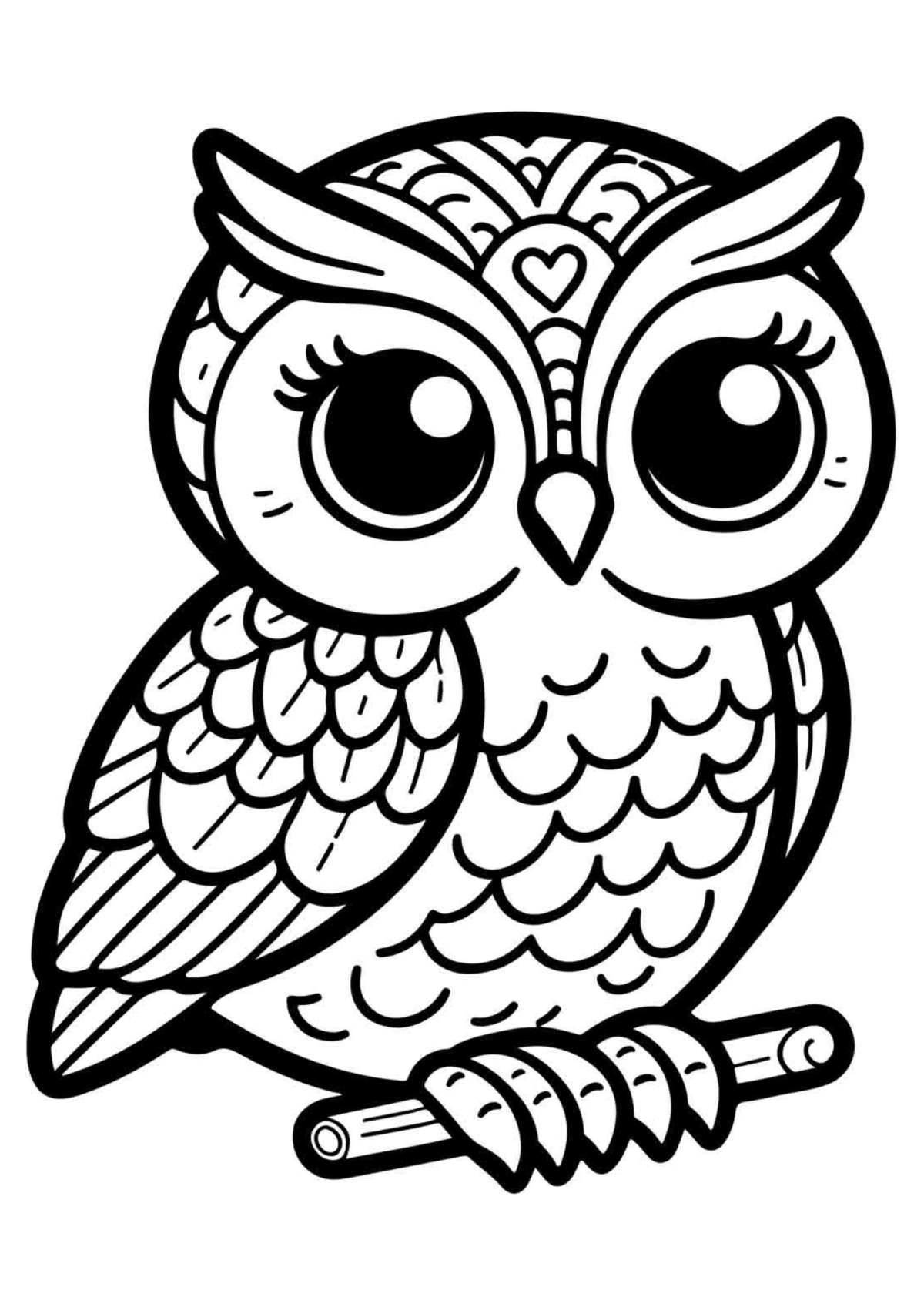 Desenho para Colorir Coruja