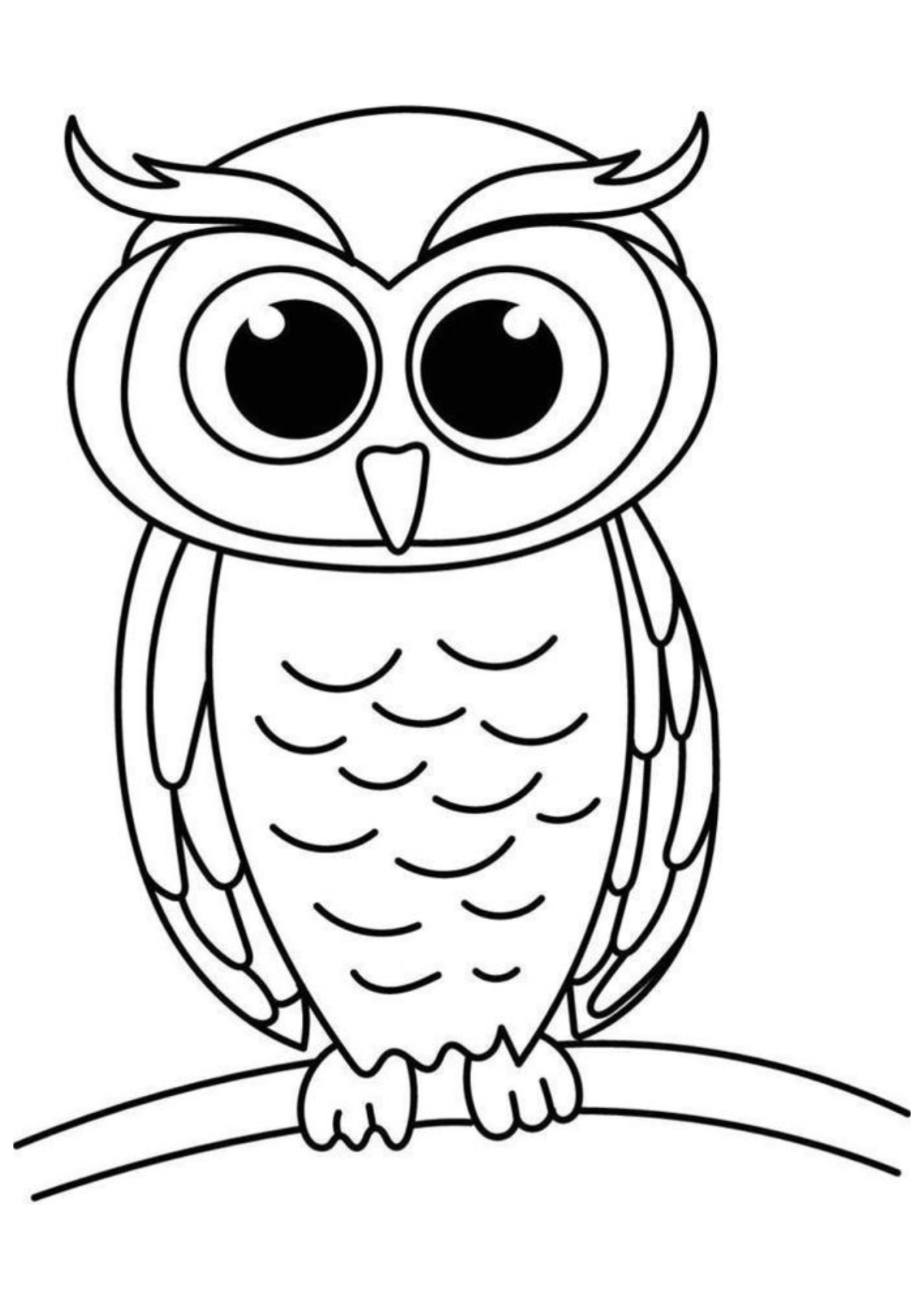 Desenho para Colorir Coruja