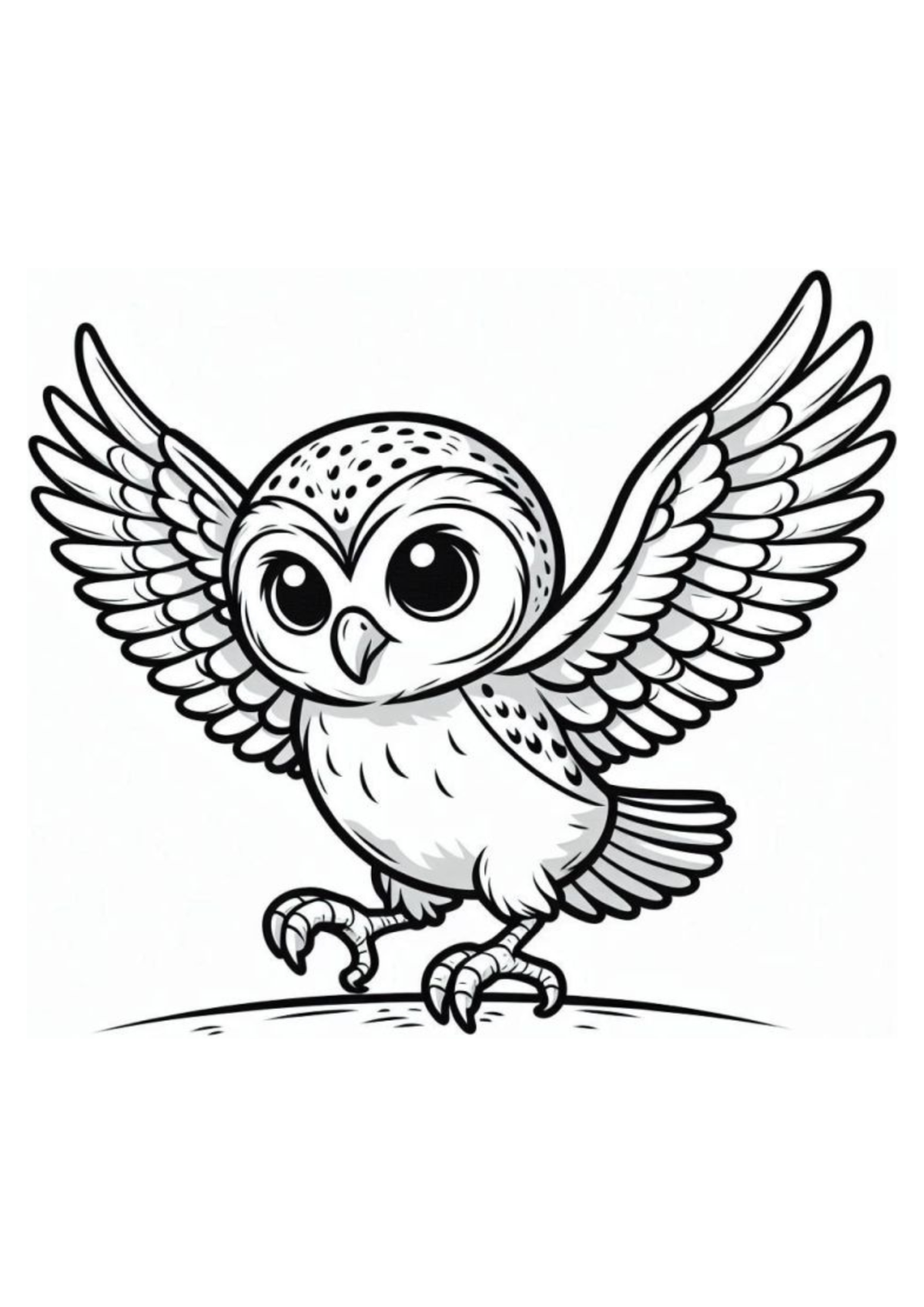 Desenho para Colorir Coruja