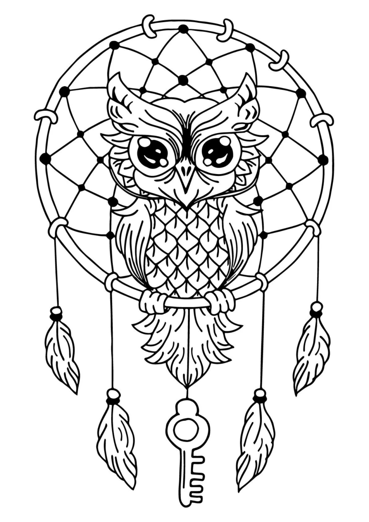 Desenho para Colorir Coruja