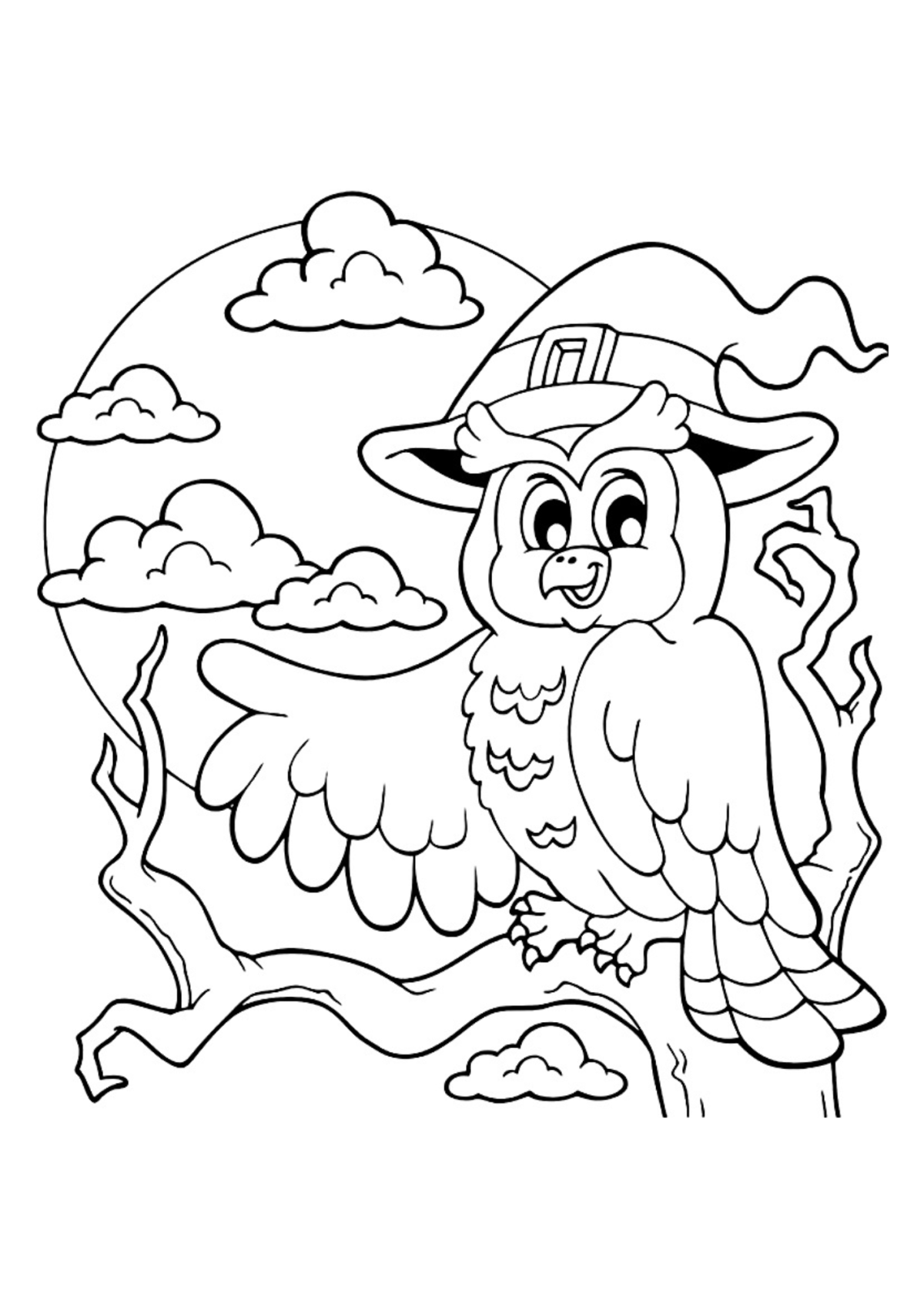 Desenho para Colorir Coruja