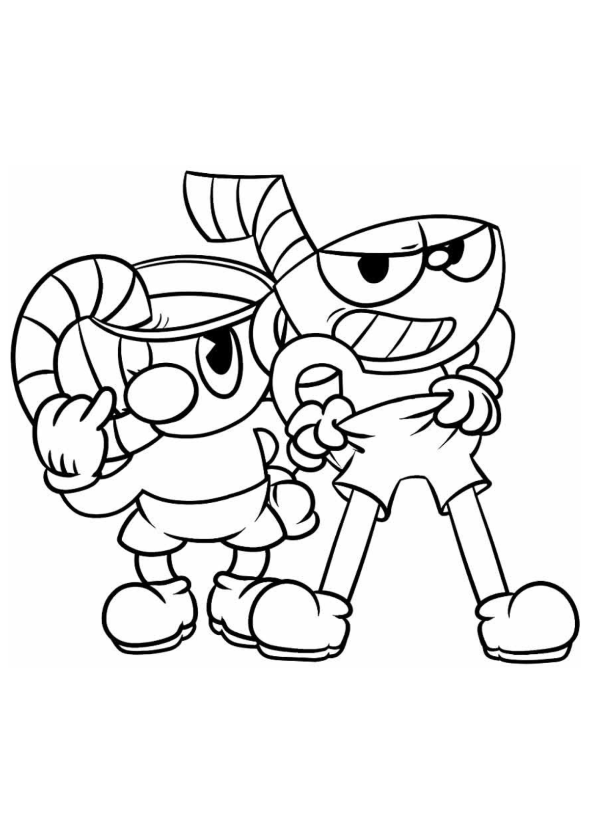 Desenho para Colorir Cuphead